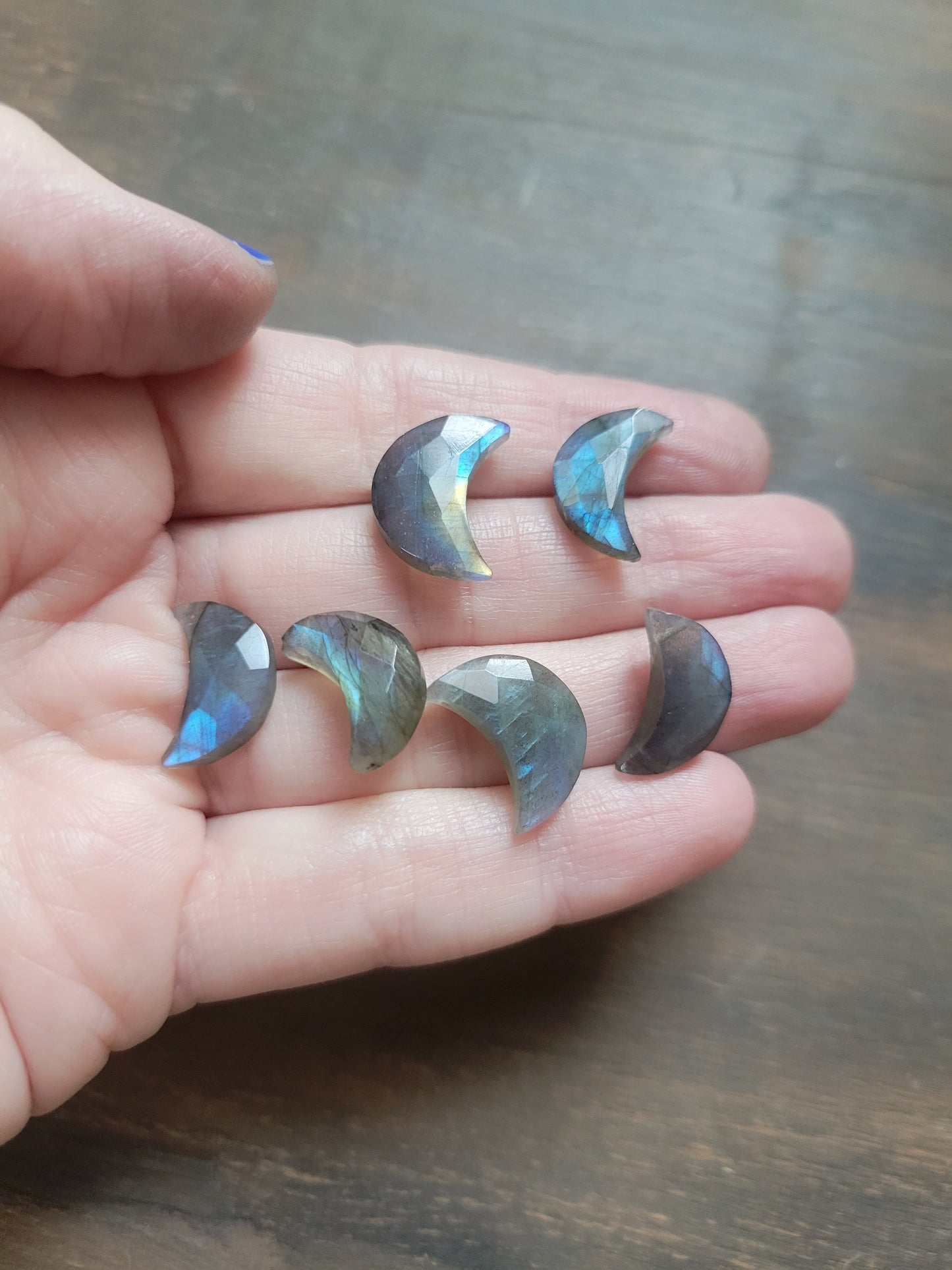 Labradorite Crescent Moon Necklace