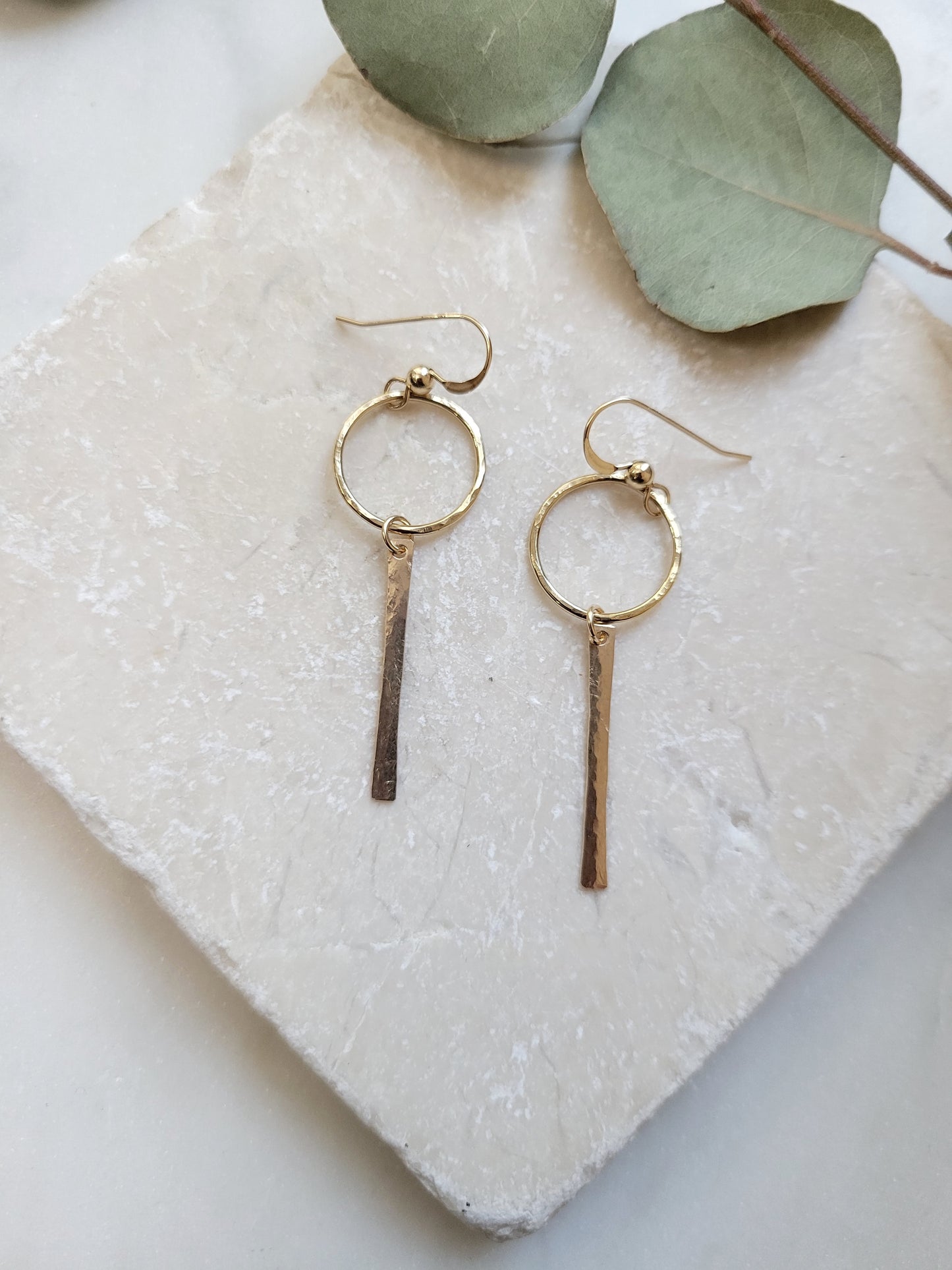 Bar Circle Earrings