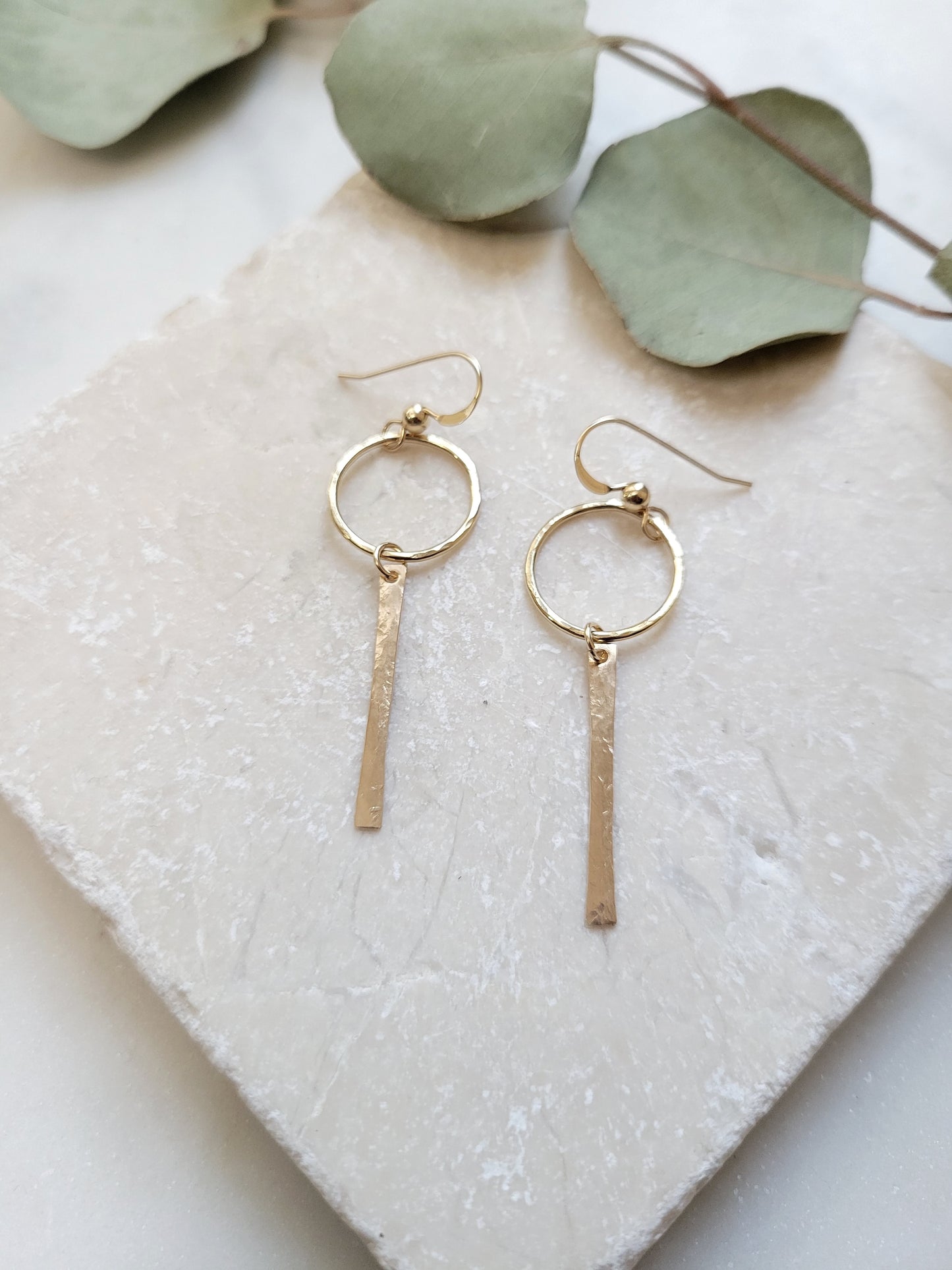 Bar Circle Earrings