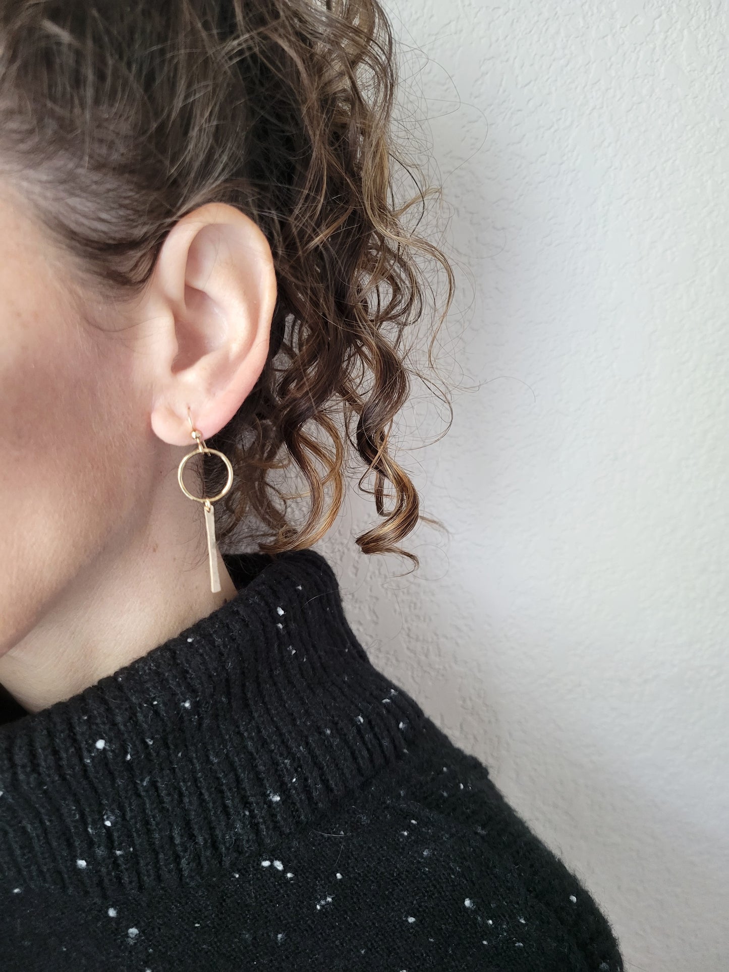 Bar Circle Earrings