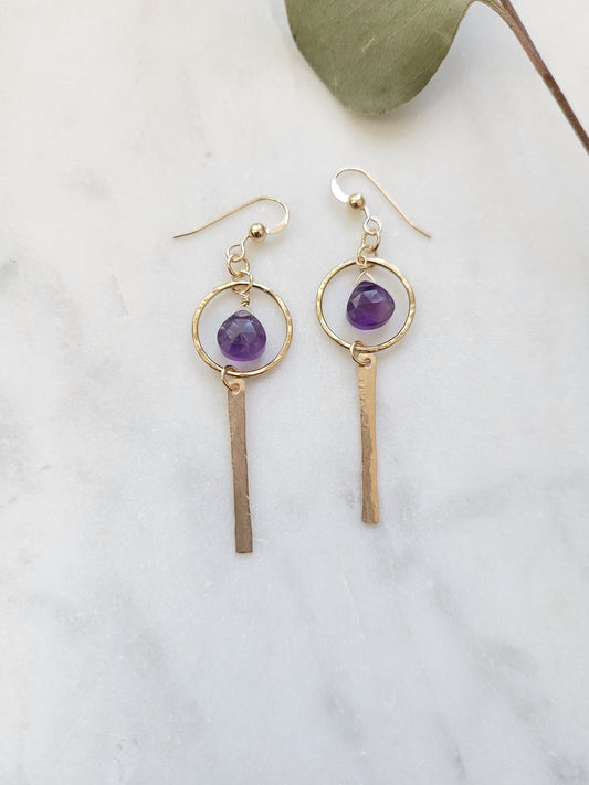 Nova Earrings in Amethyst