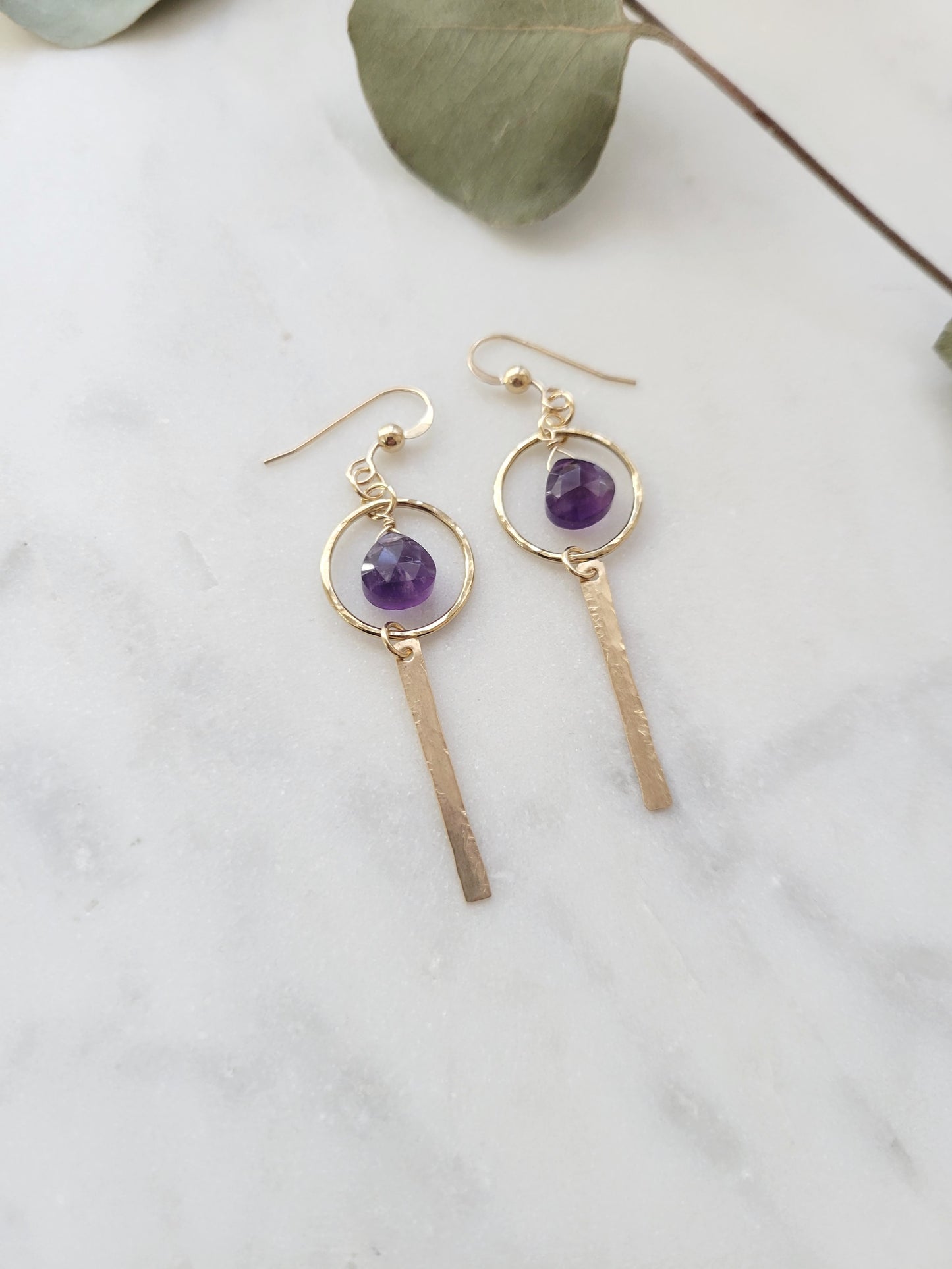Nova Earrings in Amethyst