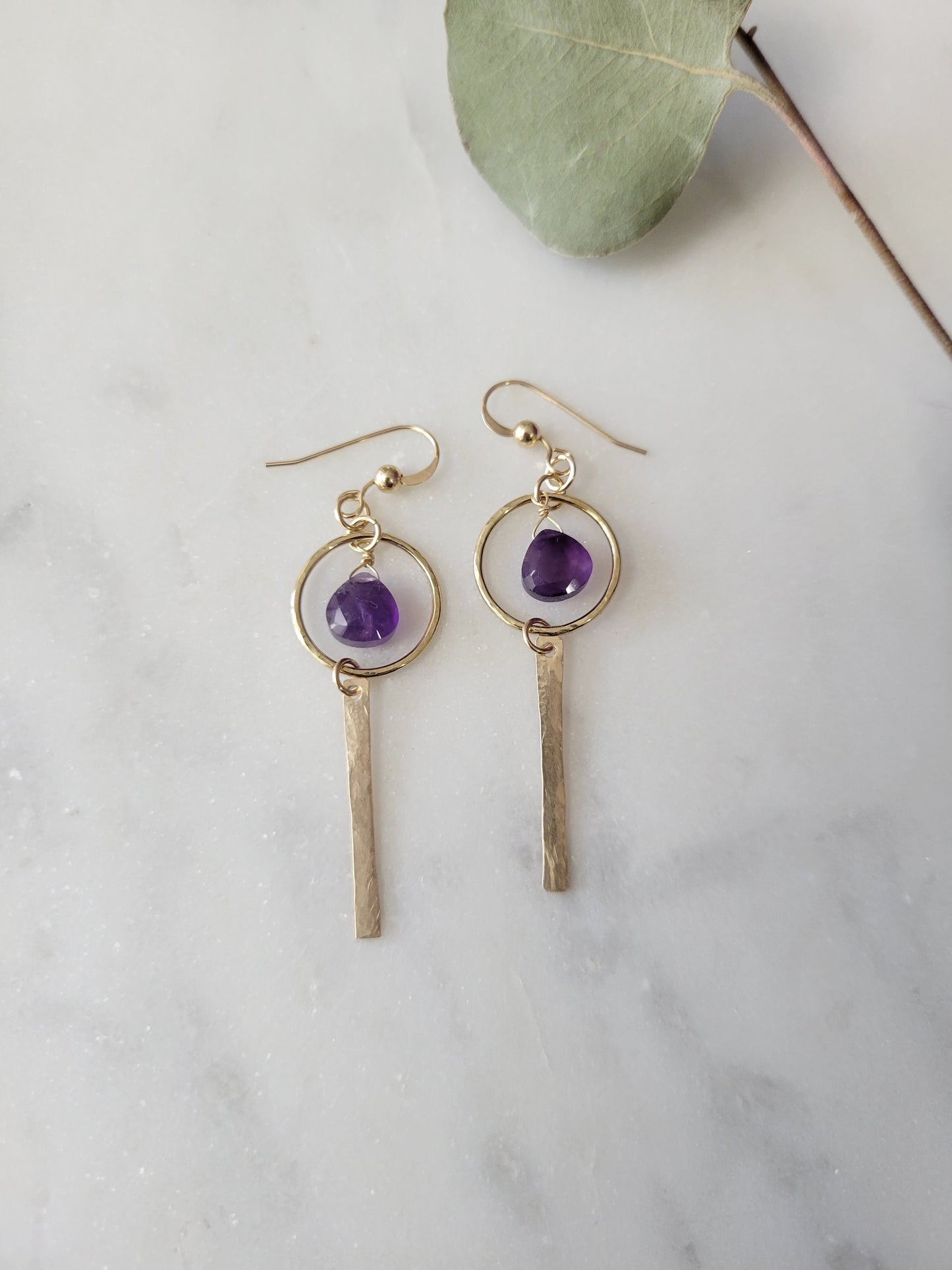 Nova Earrings in Amethyst