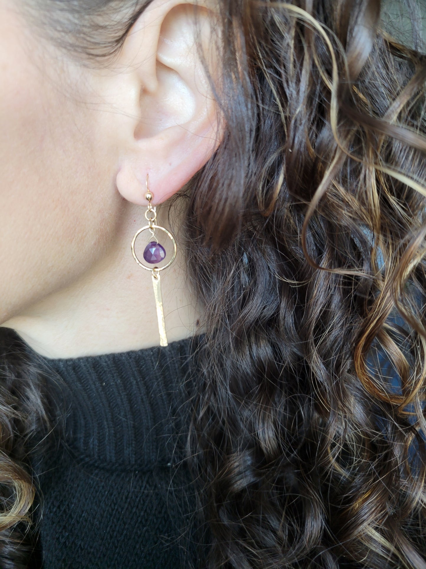 Nova Earrings in Amethyst