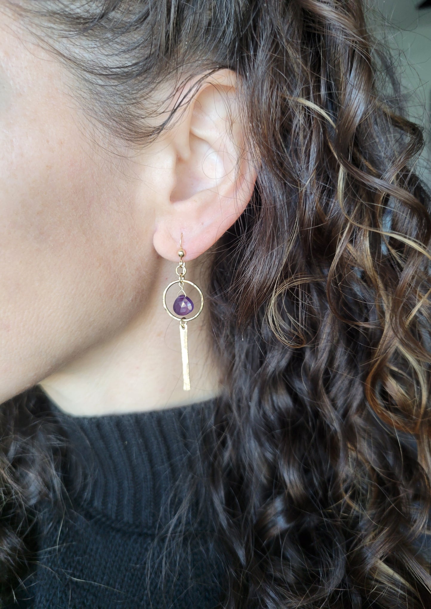 Nova Earrings in Amethyst