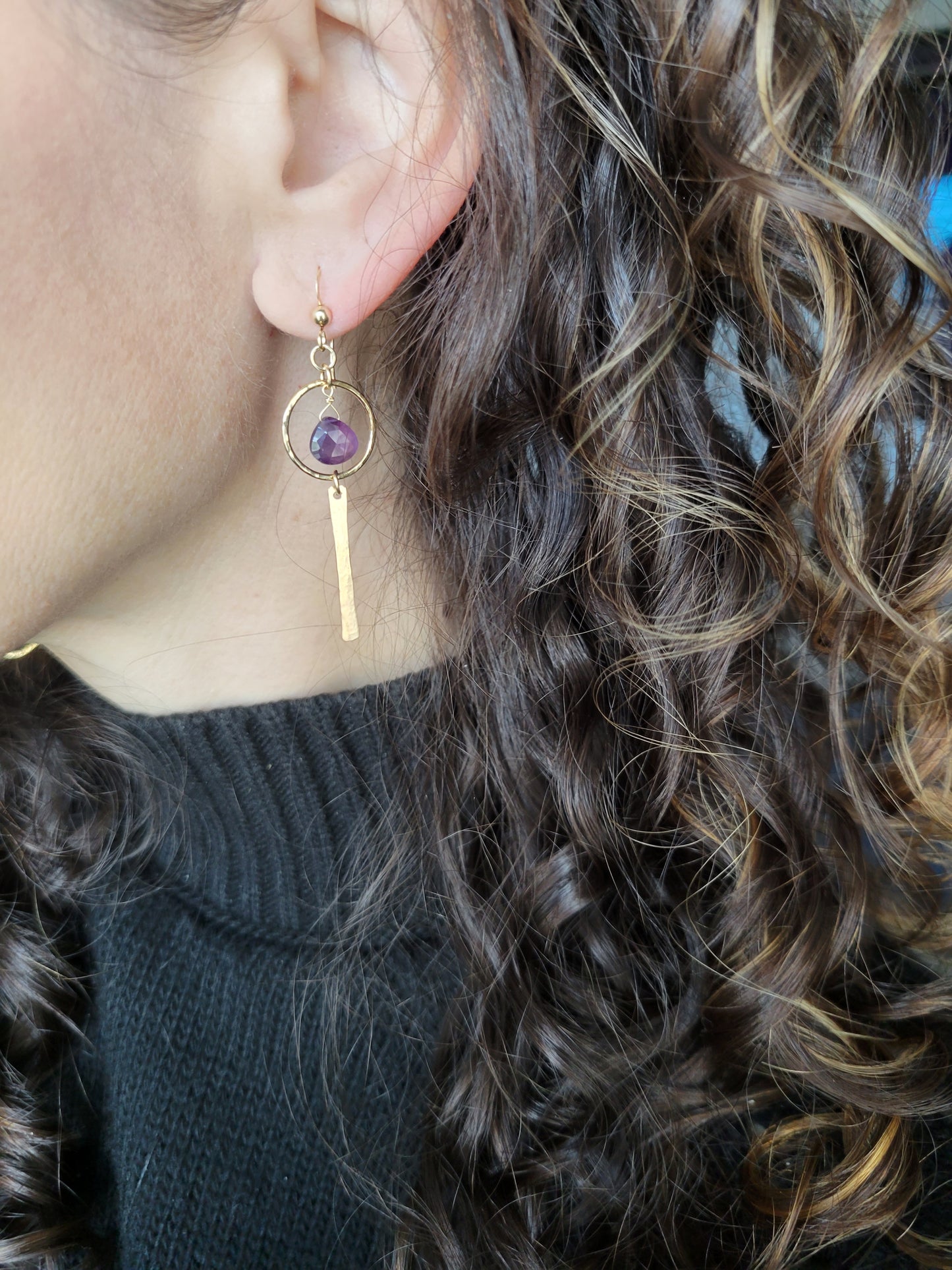 Nova Earrings in Amethyst