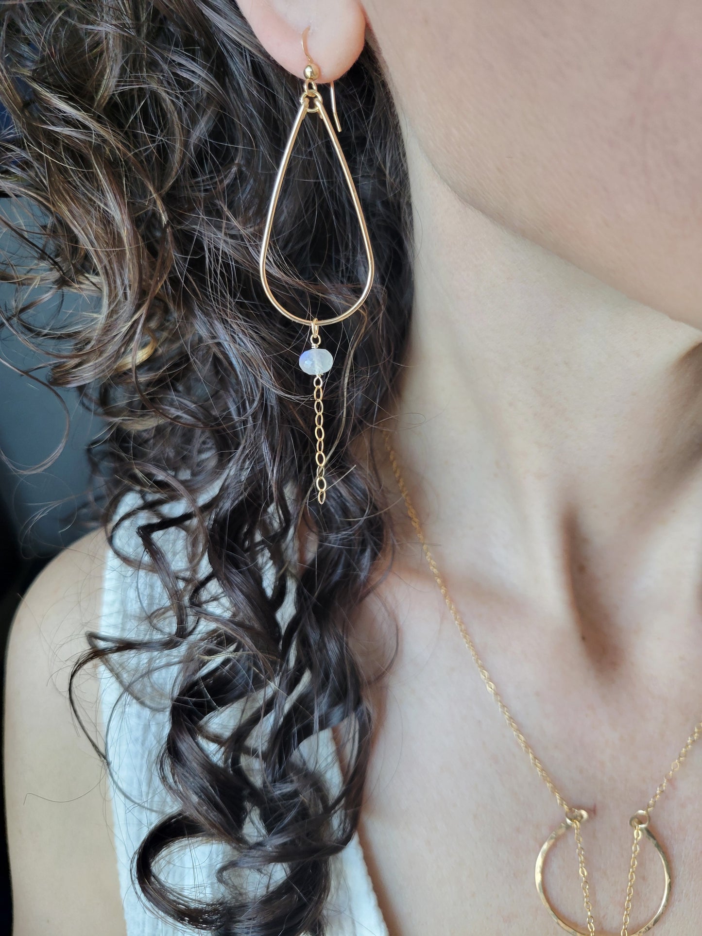 Moonstone Drop Earrings