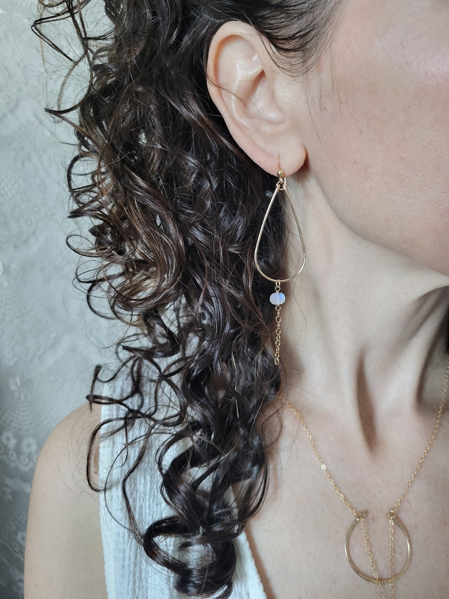 Moonstone Drop Earrings