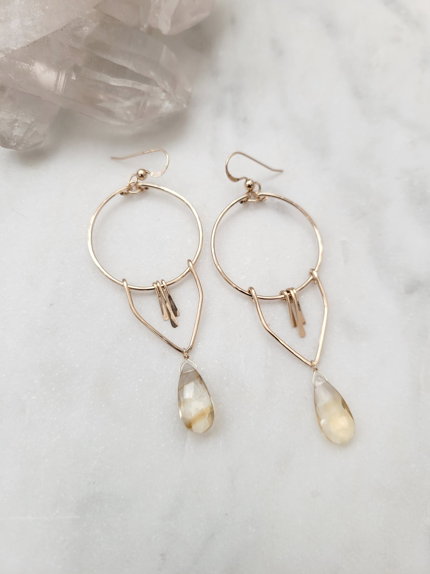 Aria Earrings in Citrine