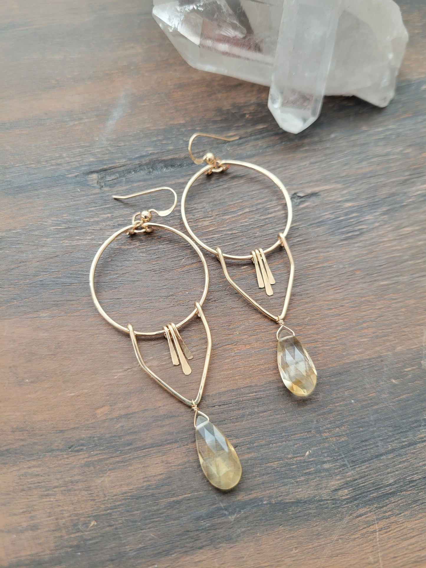 Aria Earrings in Citrine