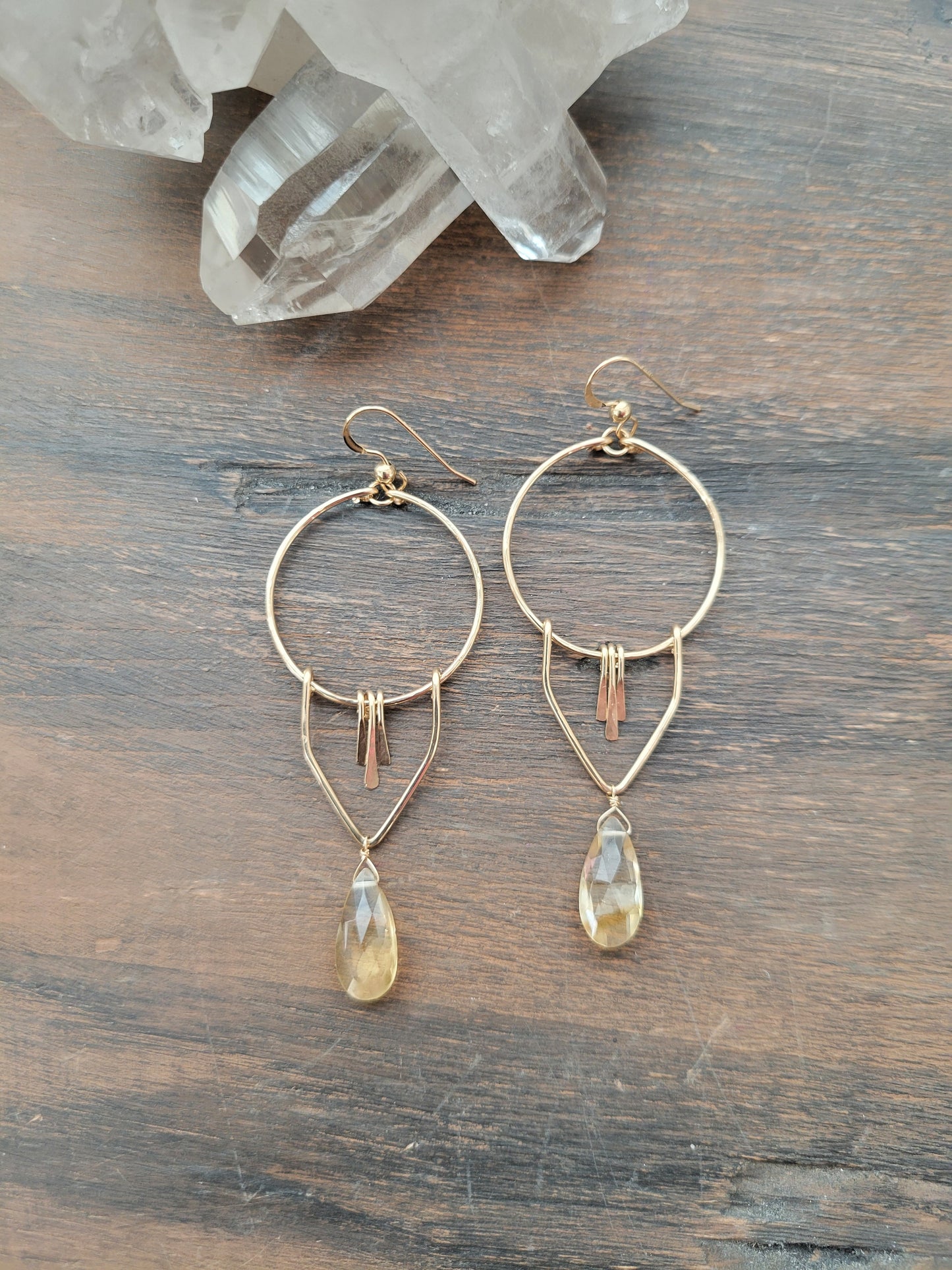 Aria Earrings in Citrine