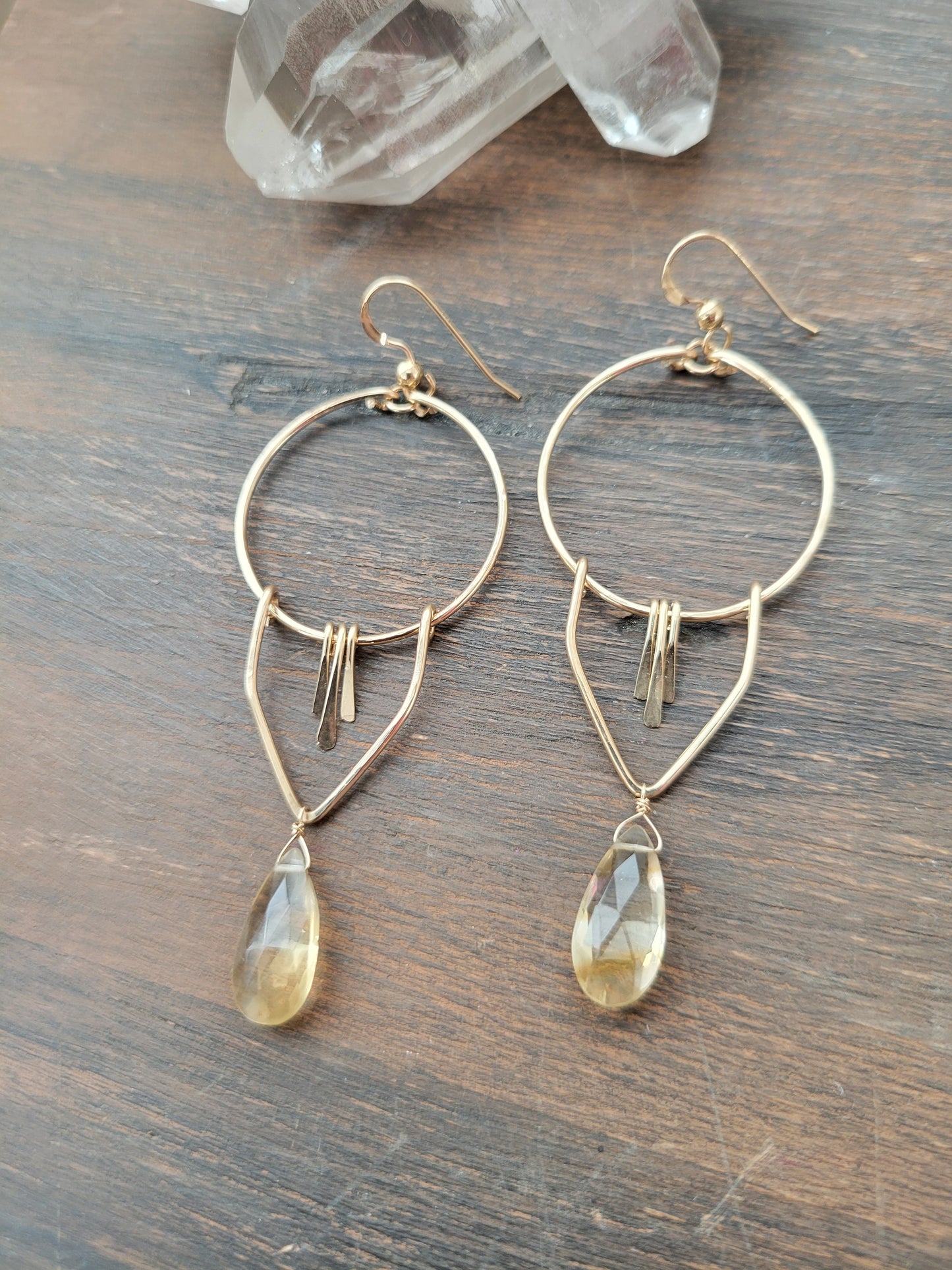 Aria Earrings in Citrine