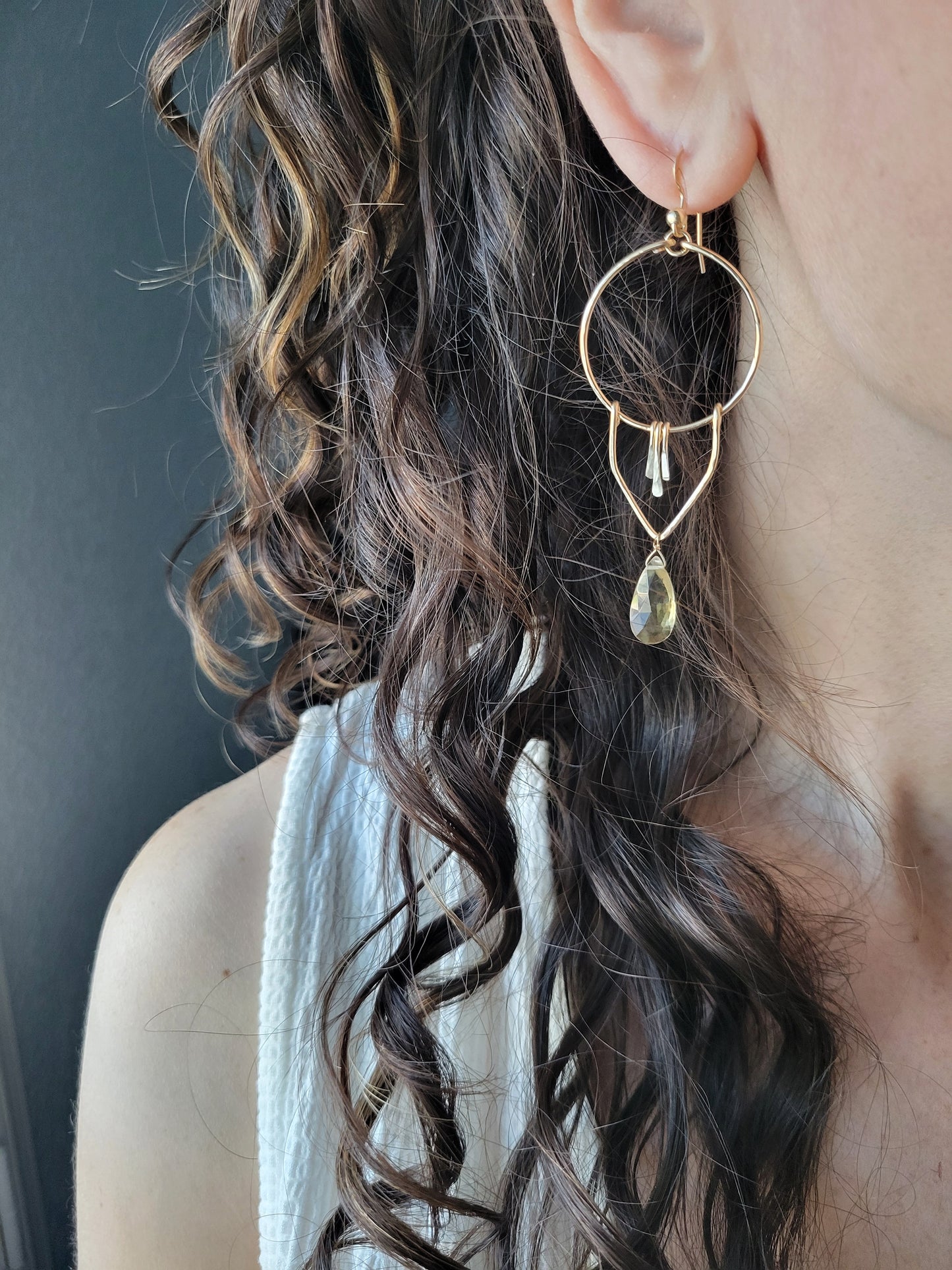 Aria Earrings in Citrine