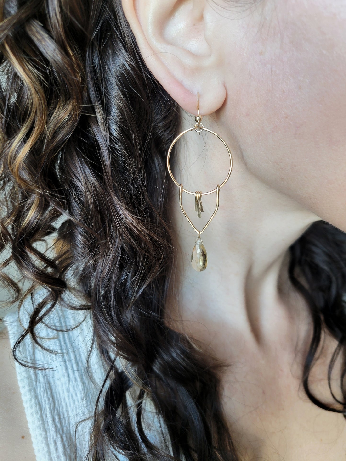 Aria Earrings in Citrine