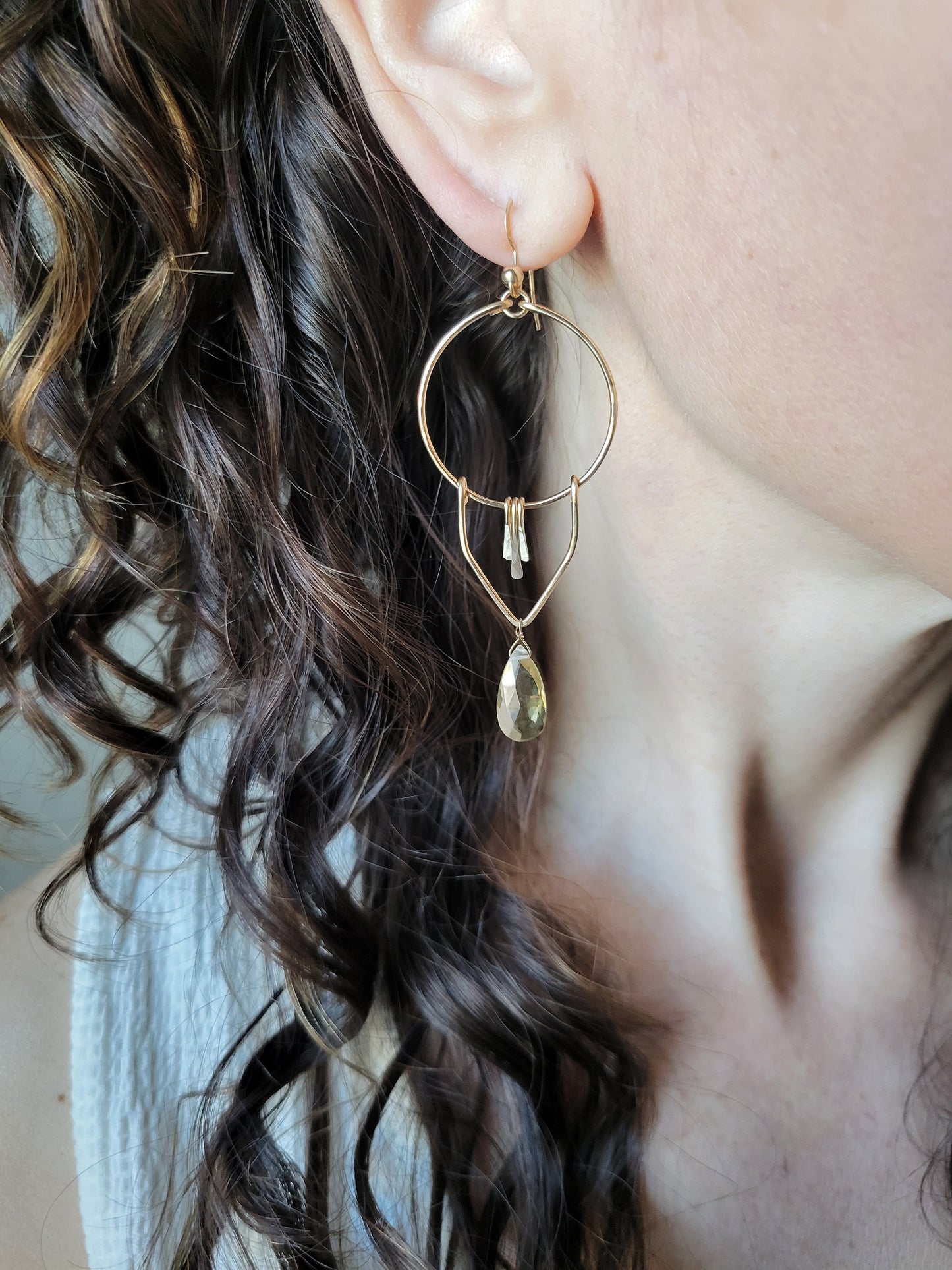 Aria Earrings in Citrine