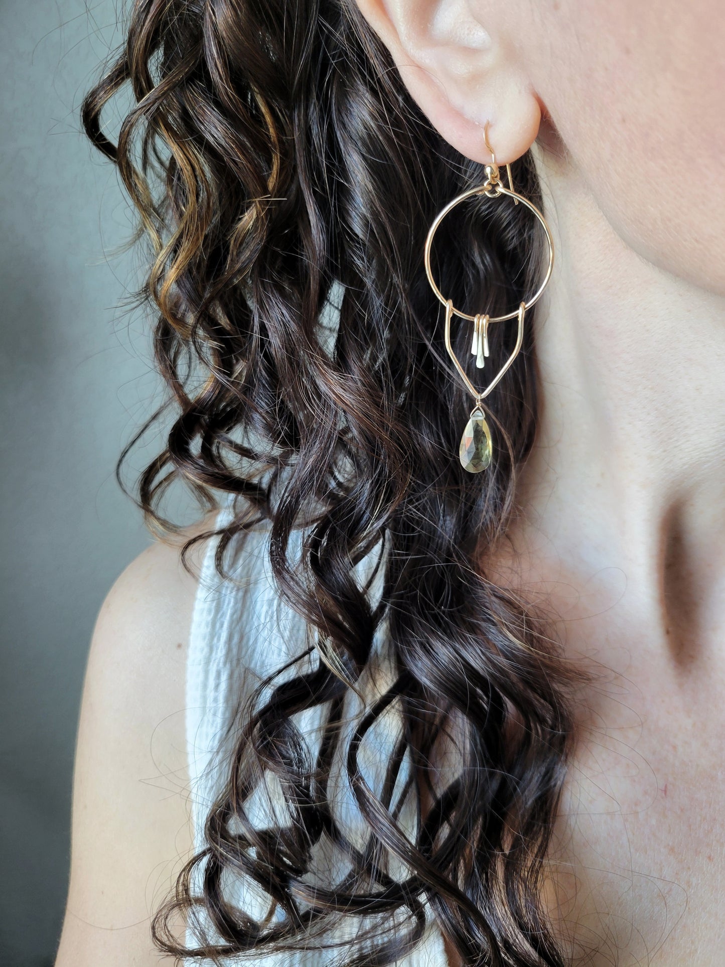 Aria Earrings in Citrine