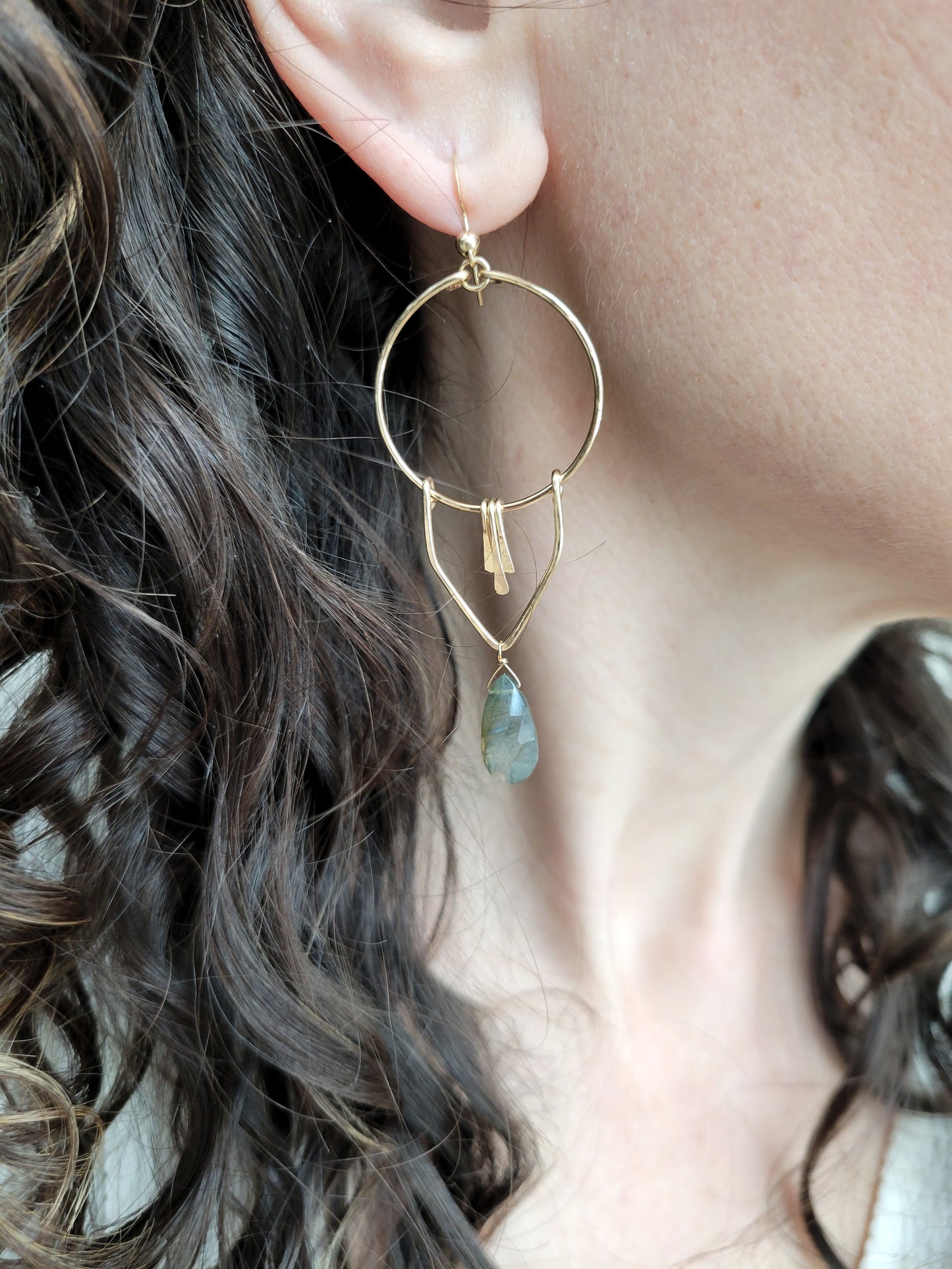 Aria Earrings in Labradorite