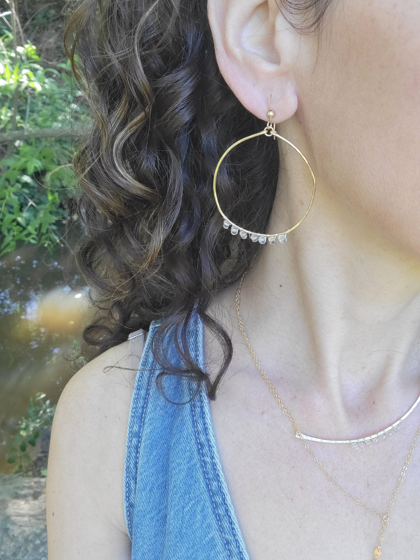 Crystal Waters Hoop Earrings