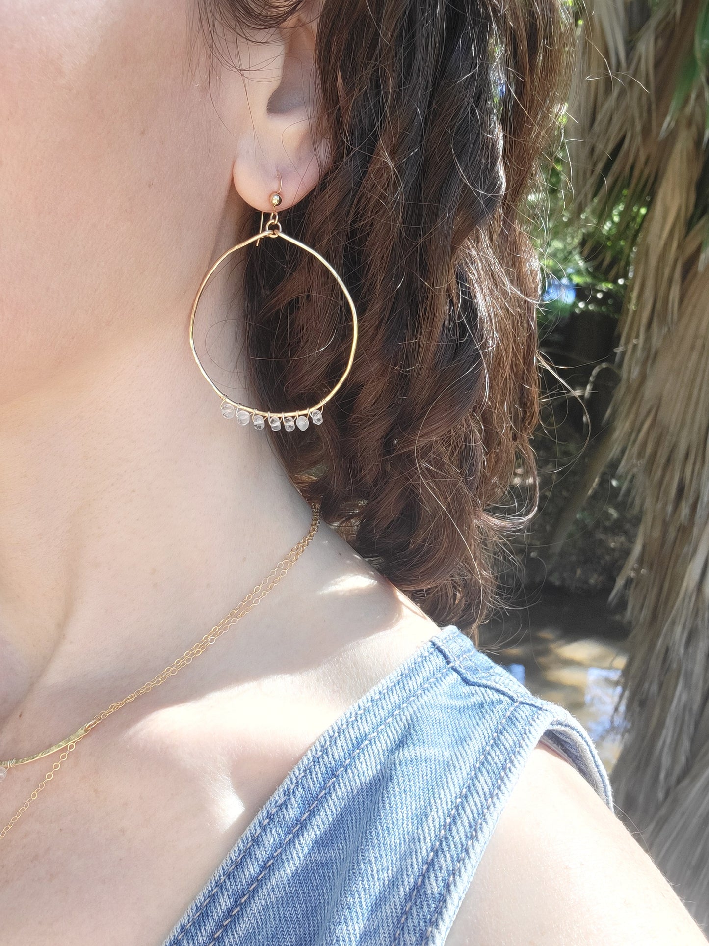 Crystal Waters Hoop Earrings