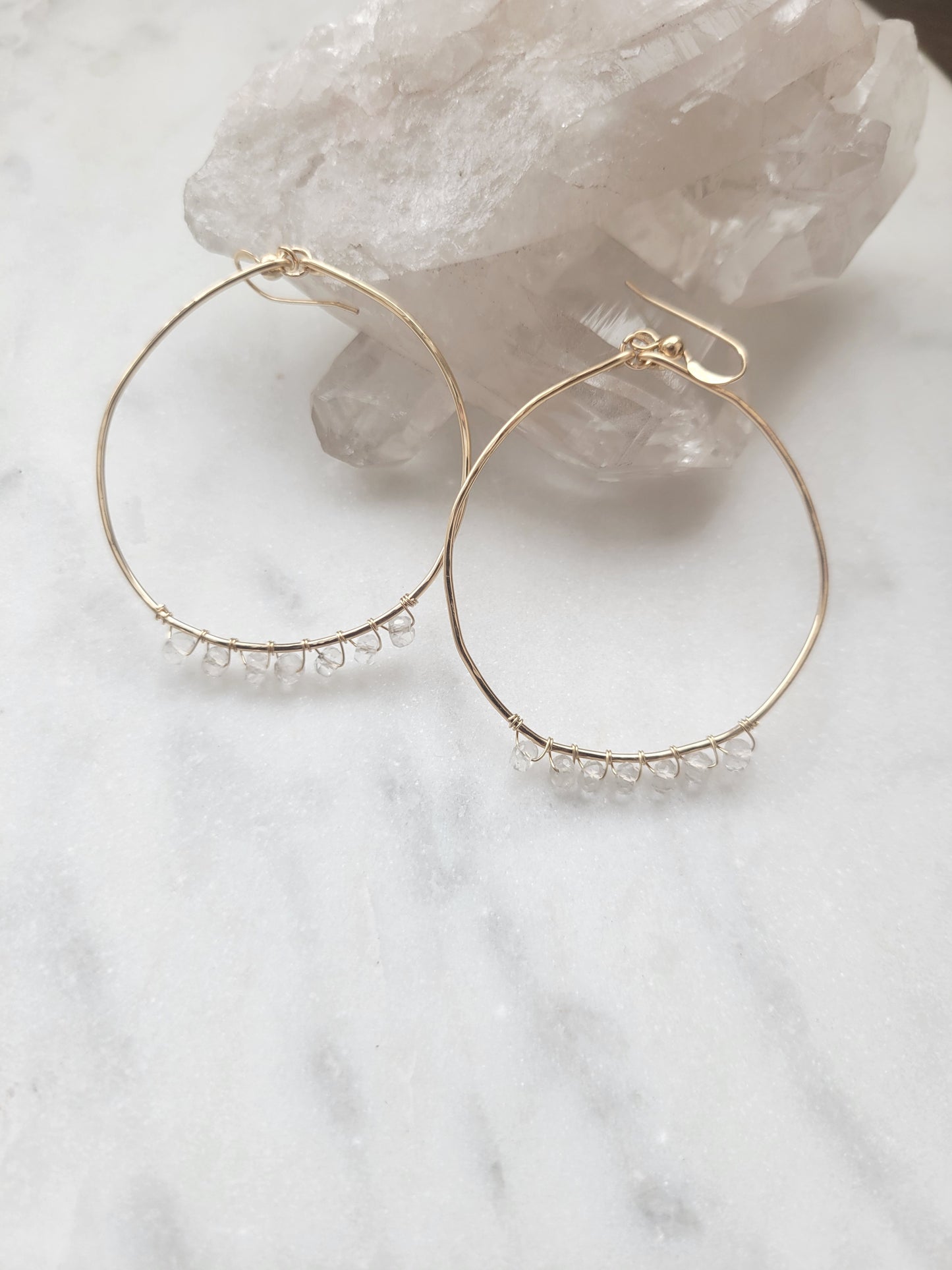 Crystal Waters Hoop Earrings