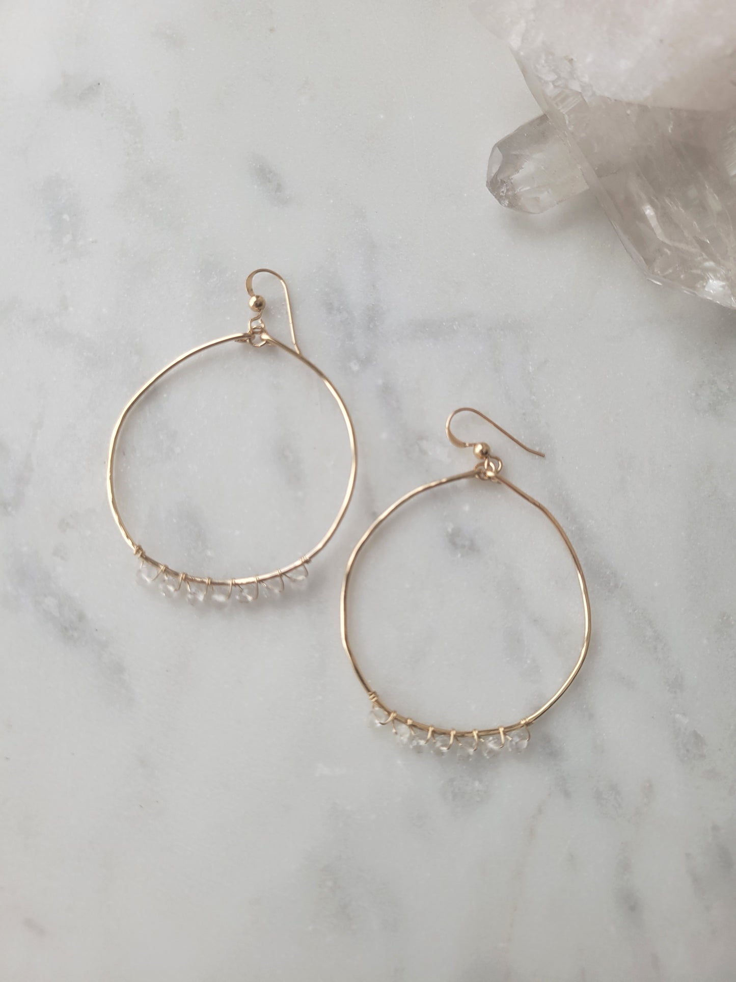 Crystal Waters Hoop Earrings