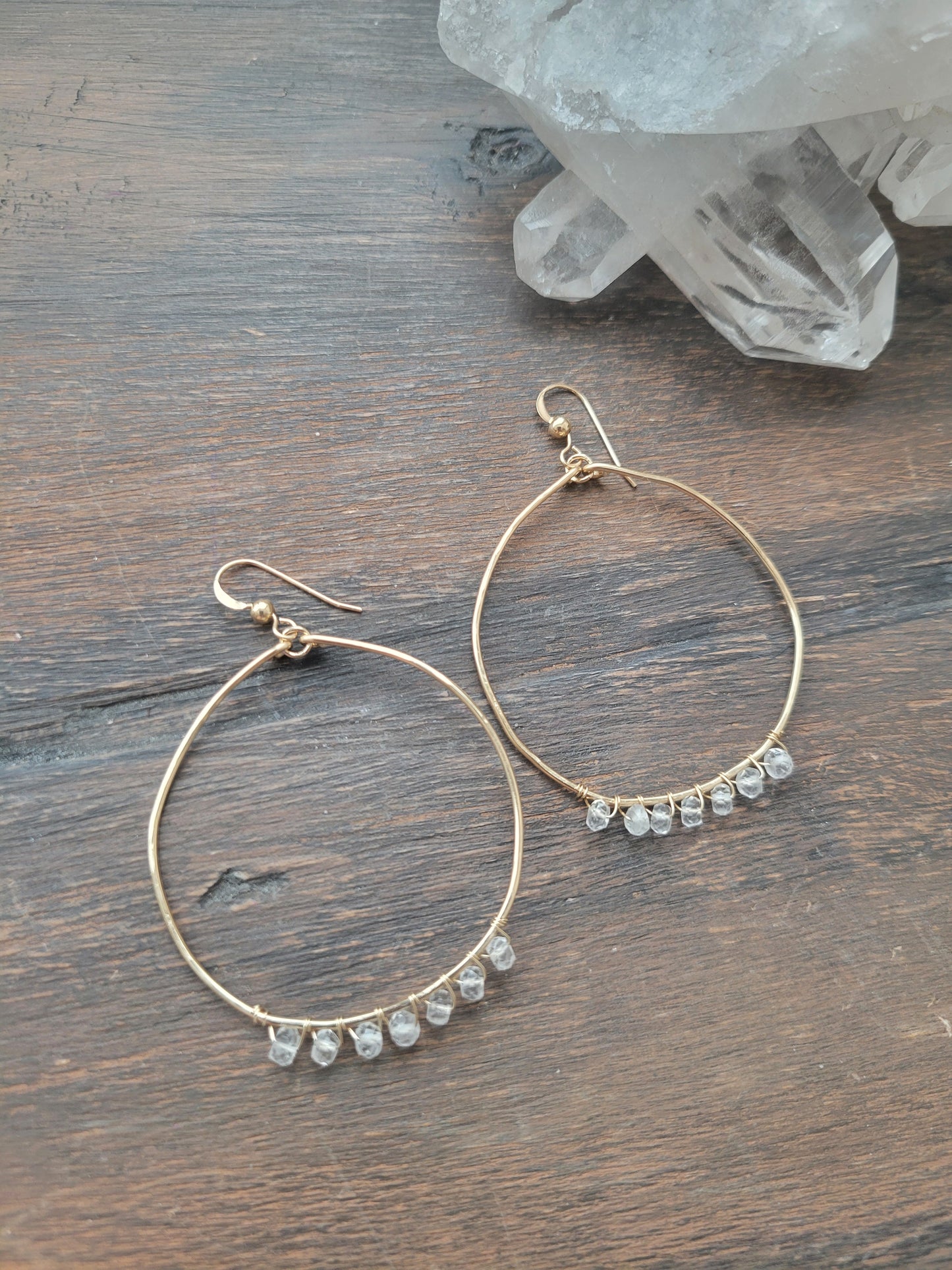 Crystal Waters Hoop Earrings