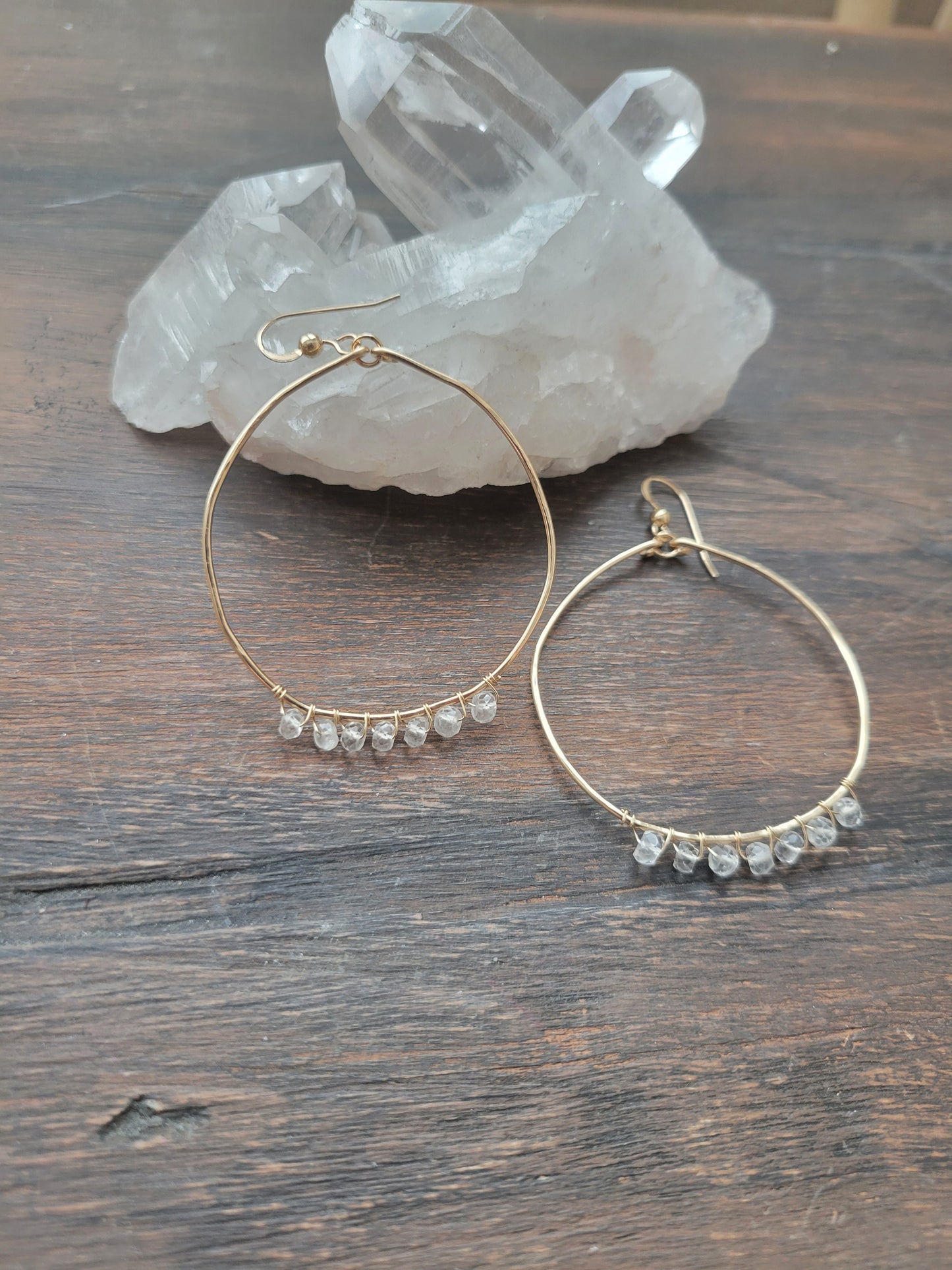 Crystal Waters Hoop Earrings