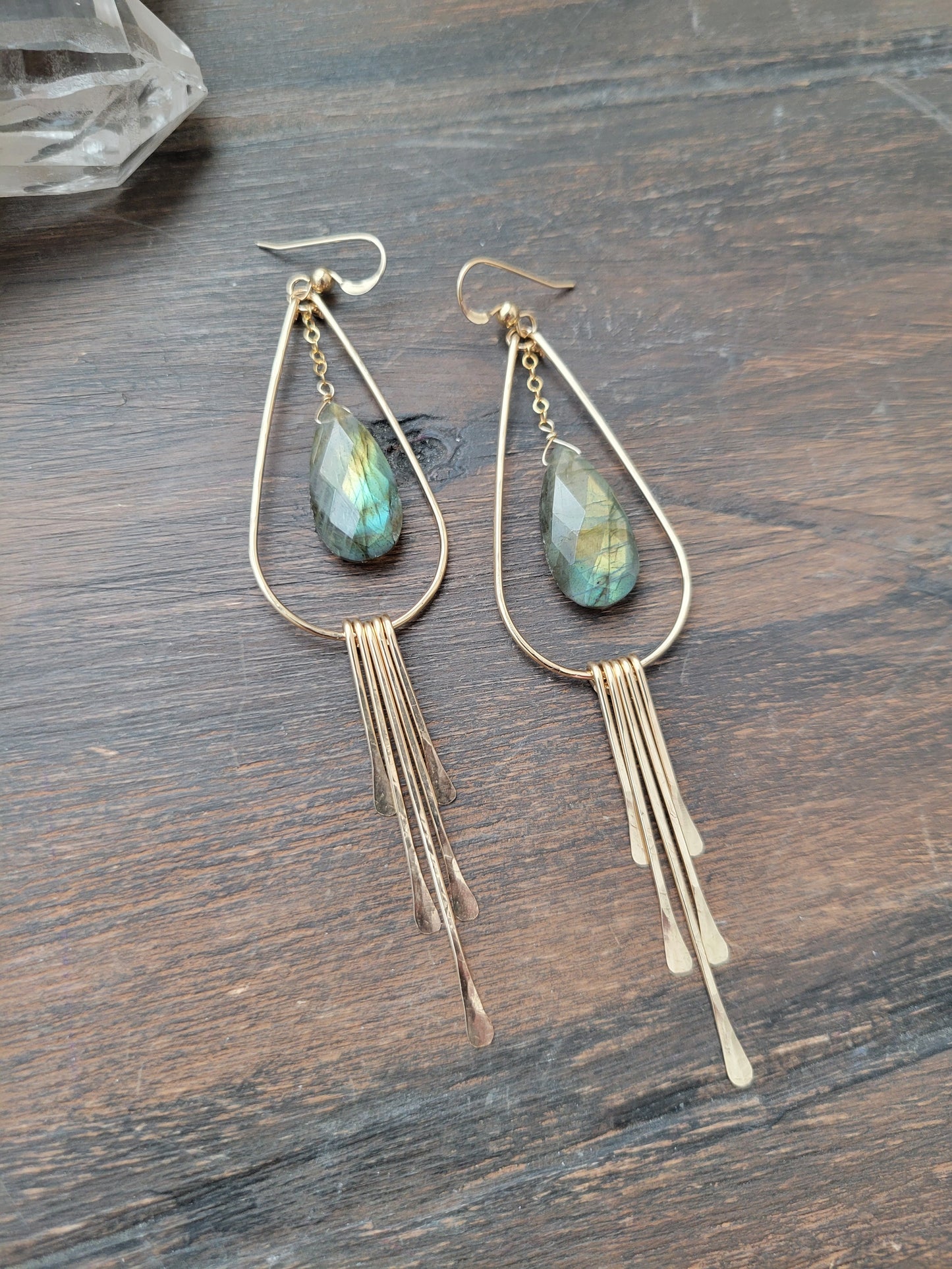 Labradorite Fringe Earrings