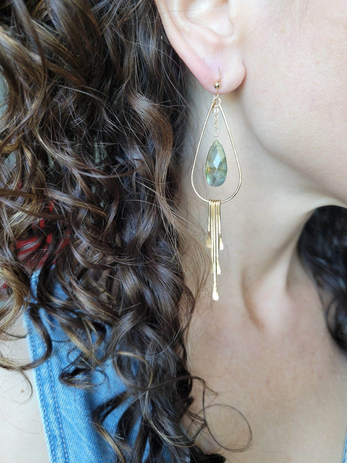 Labradorite Fringe Earrings