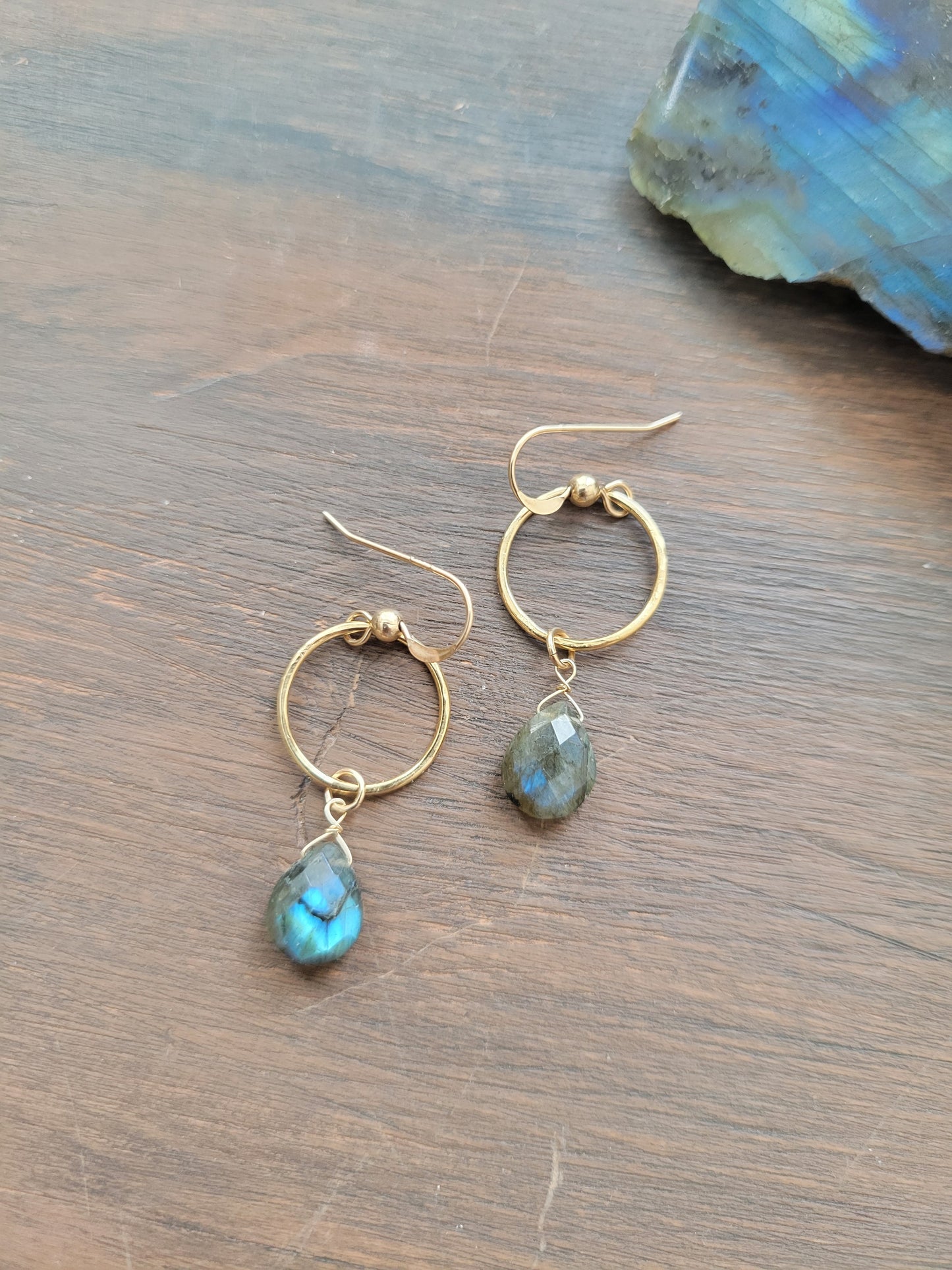 Dainty Labradorite Earrings