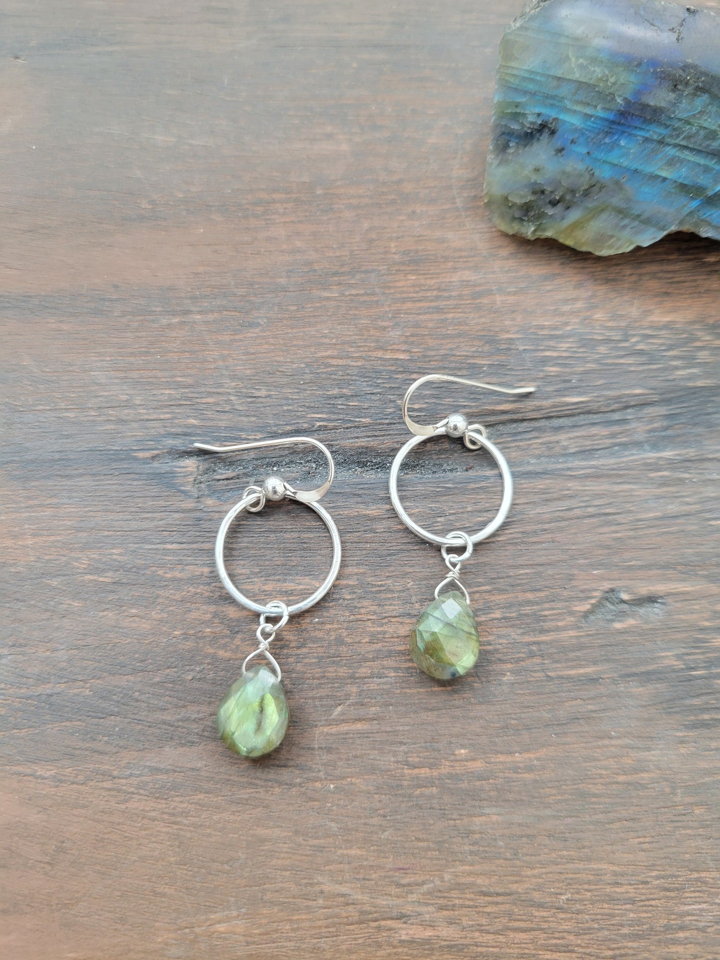 Dainty Labradorite Earrings