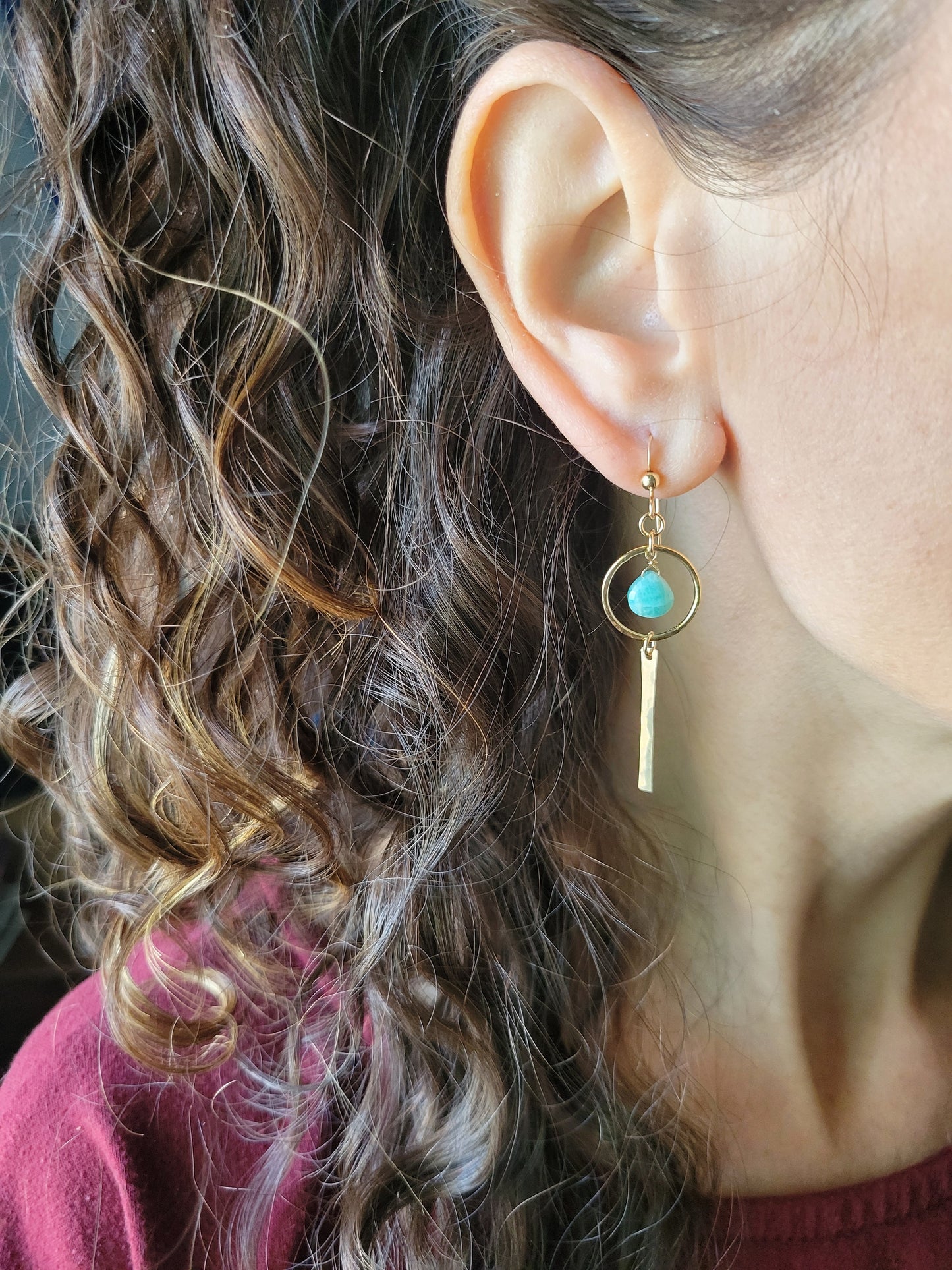 Nova Earrings Amazonite