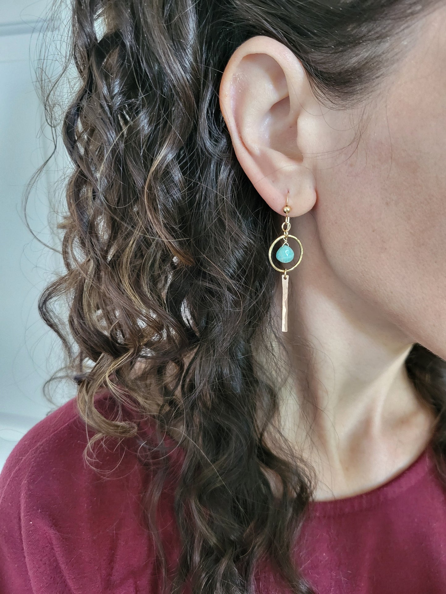 Nova Earrings Amazonite
