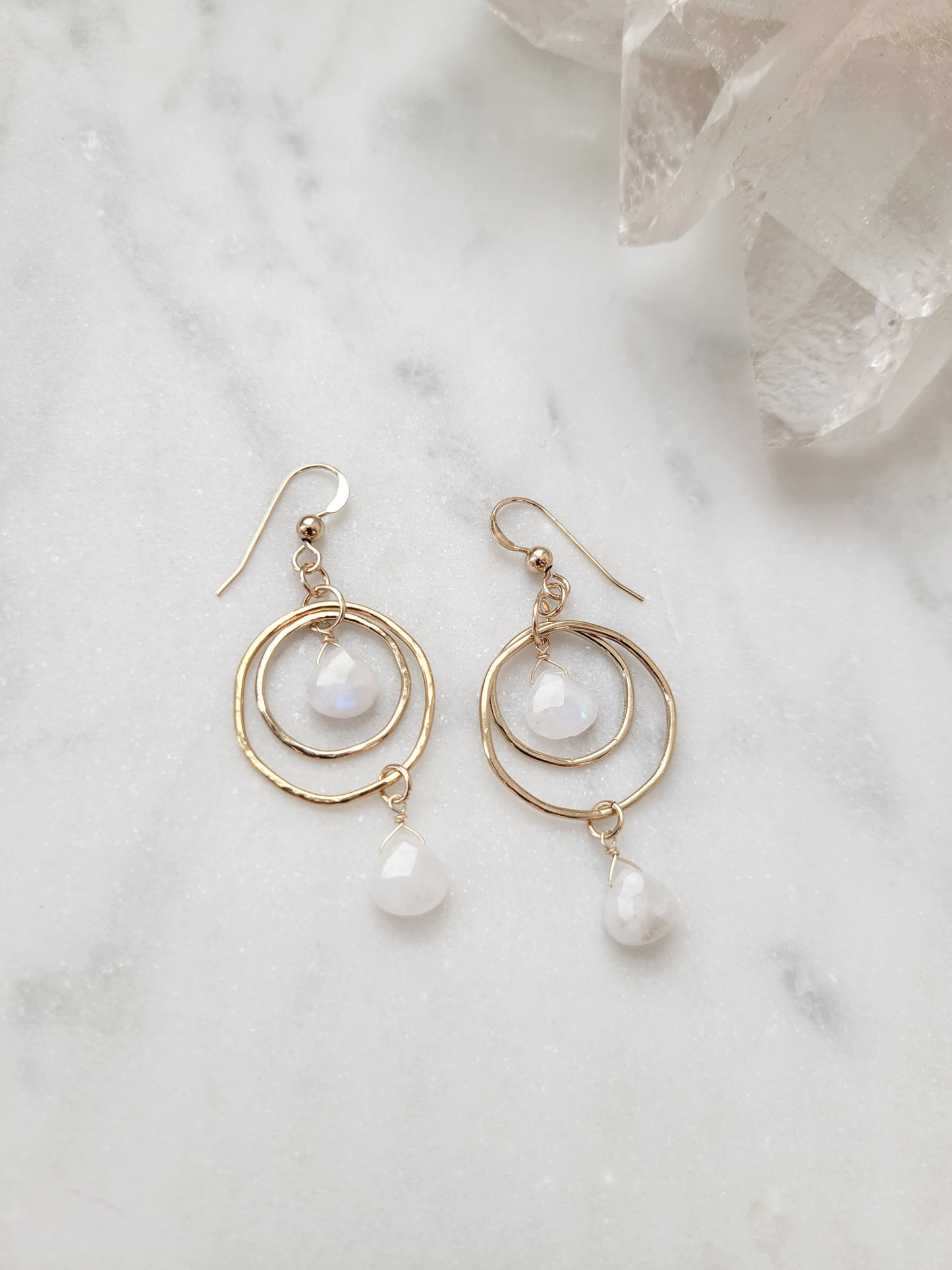 Full Moon-Stone Earrings