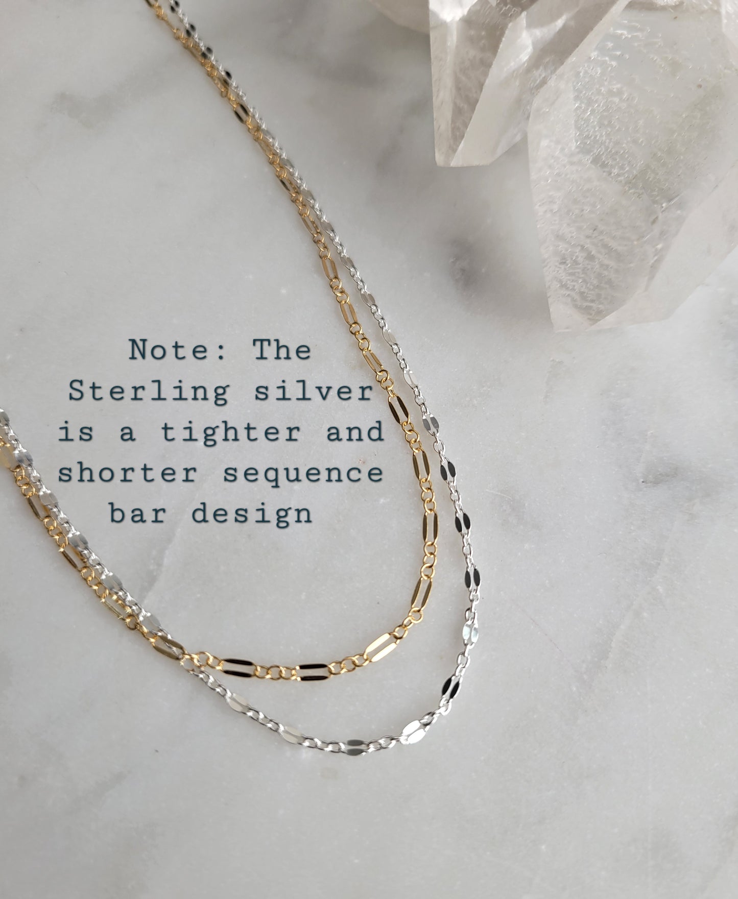 Dainty Sequence Bar Chain