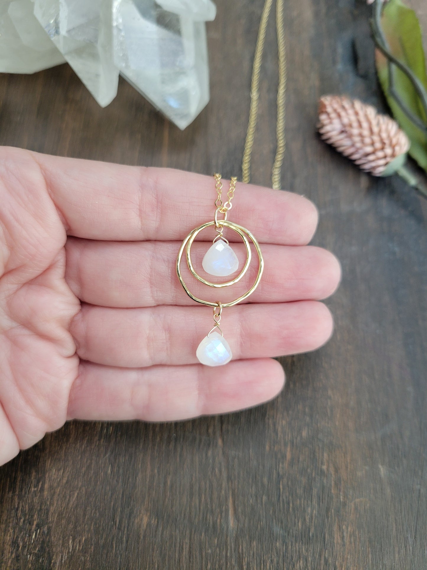 Full Moon-Stone Necklace