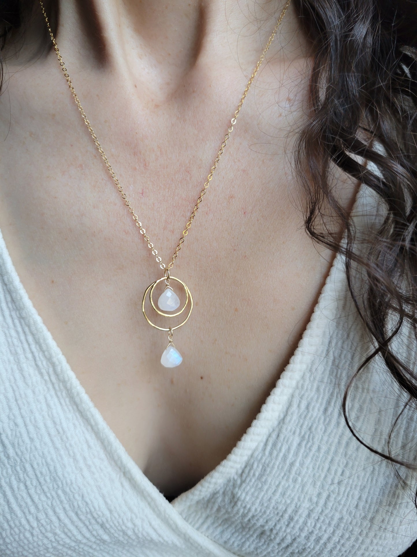 Full Moon-Stone Necklace
