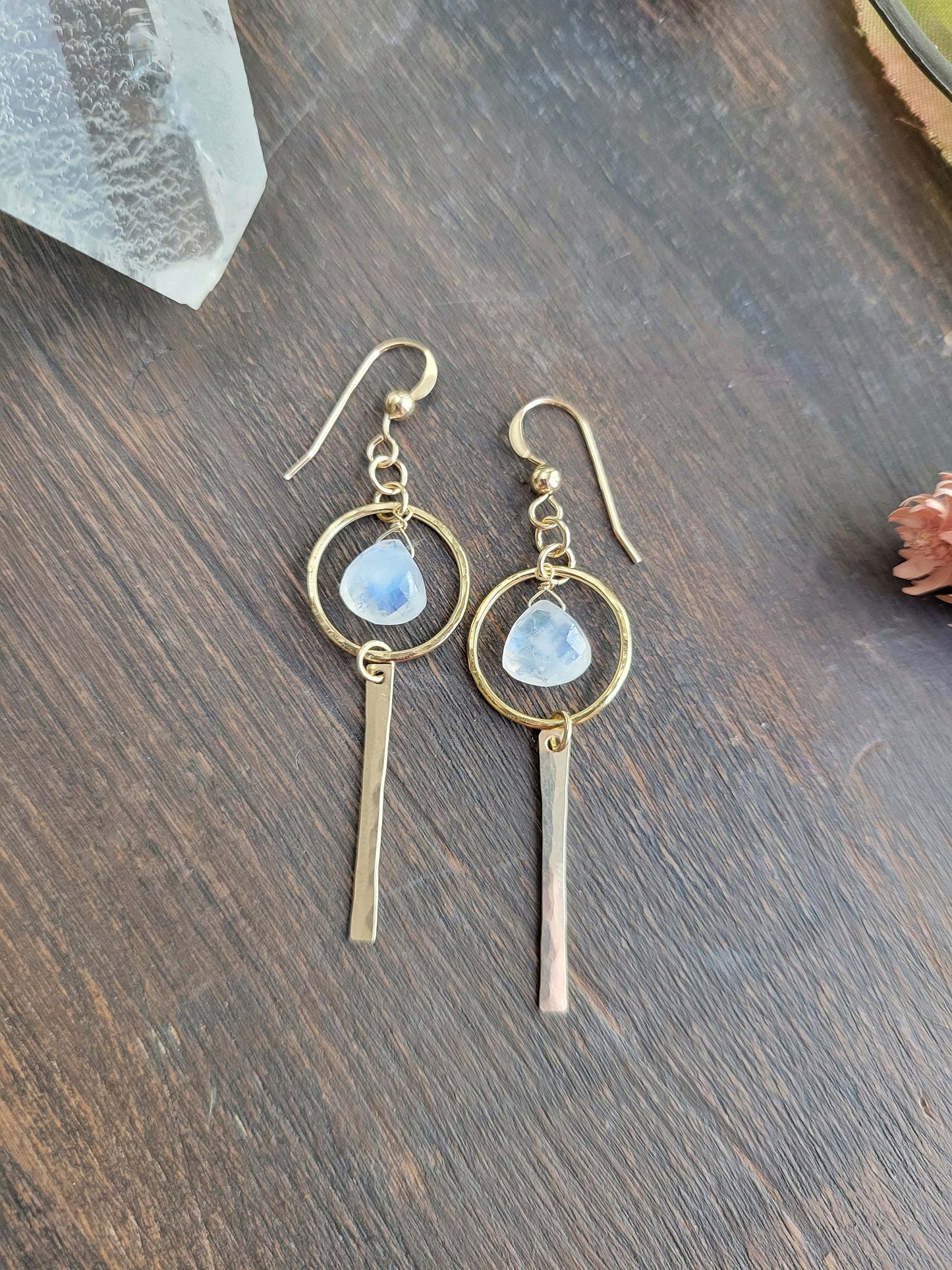 Nova Earrings in Moonstone