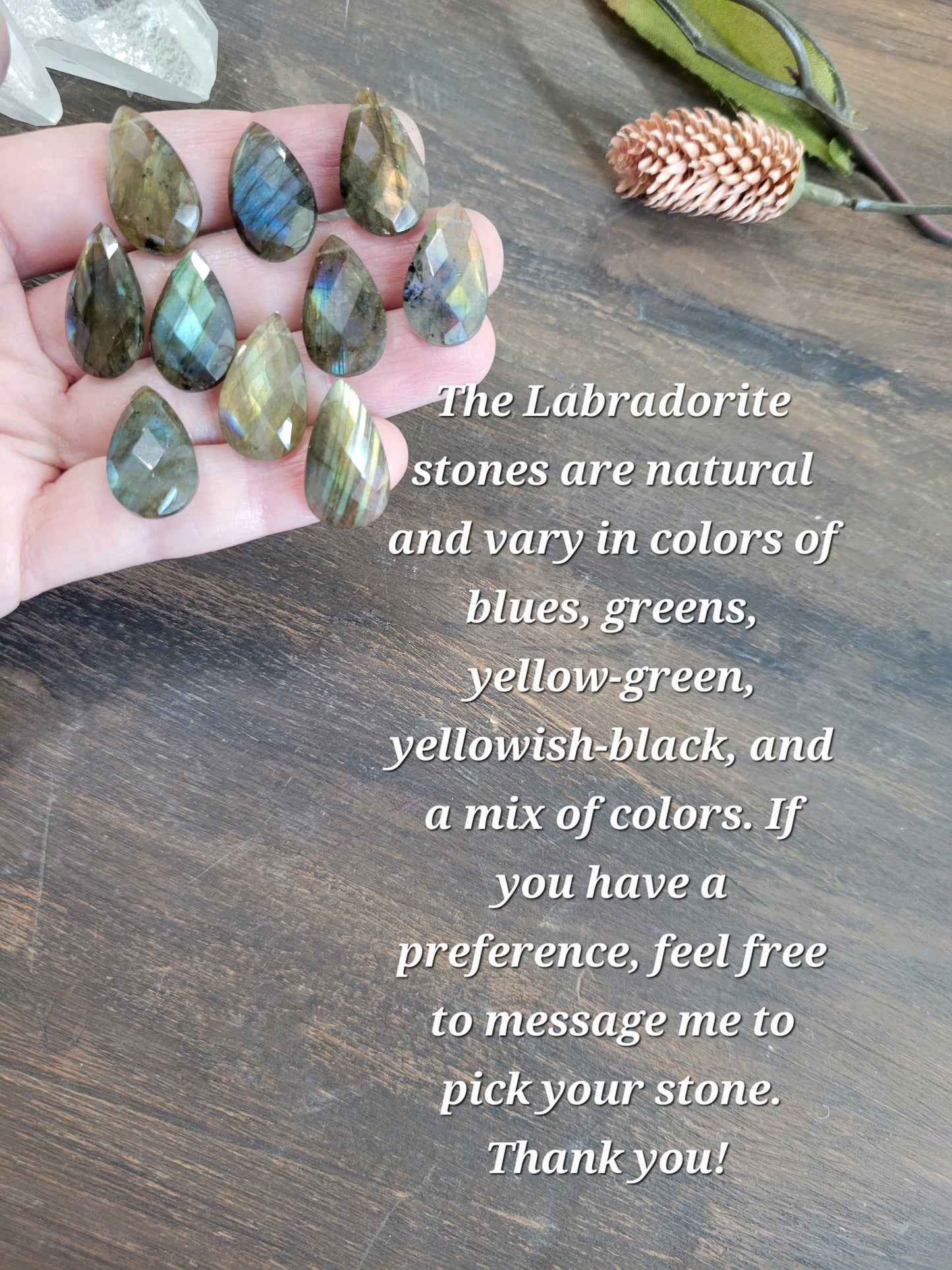 Crescent Moon Labradorite Necklace