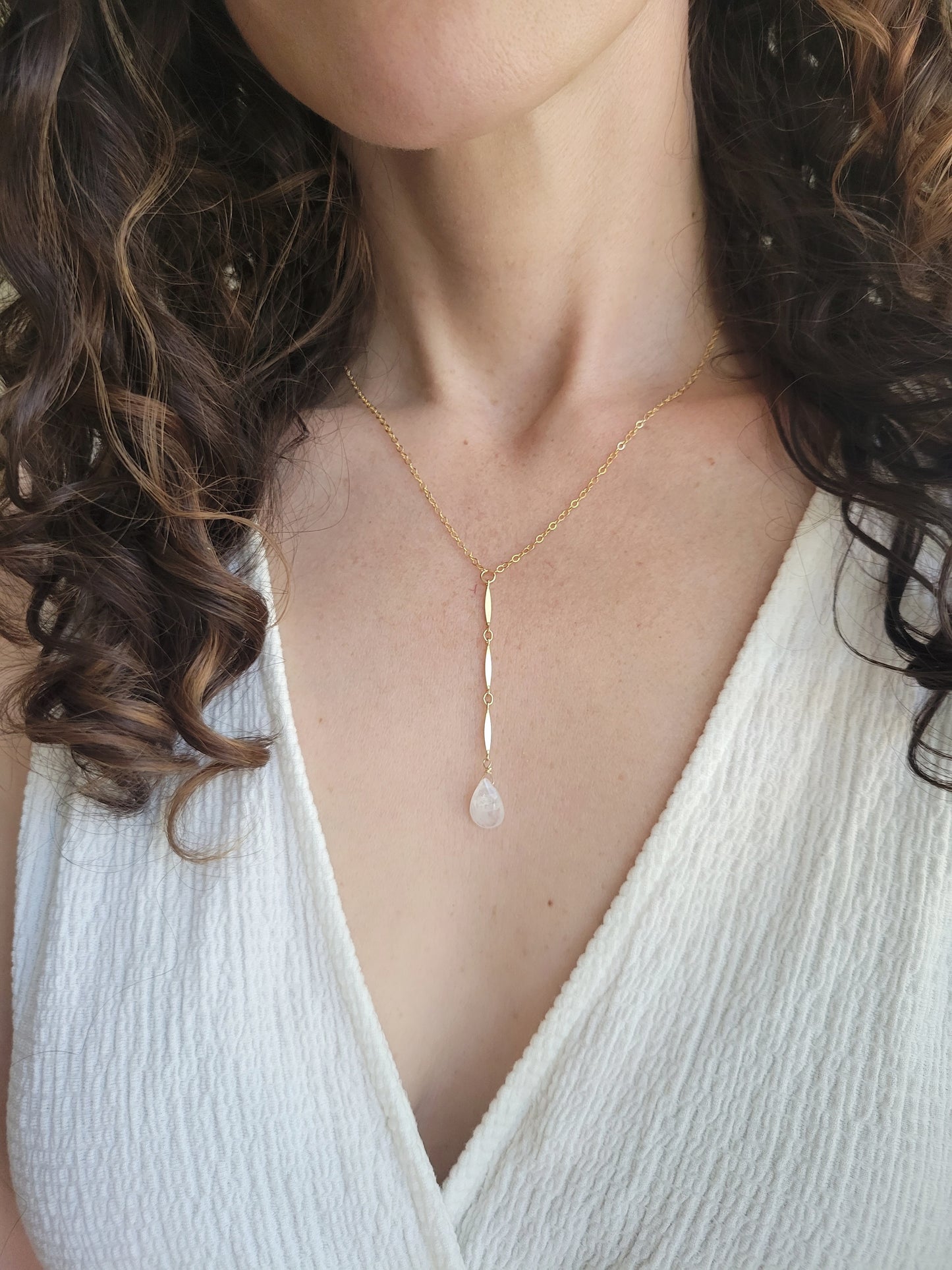 Moonstone Waterfall Necklace