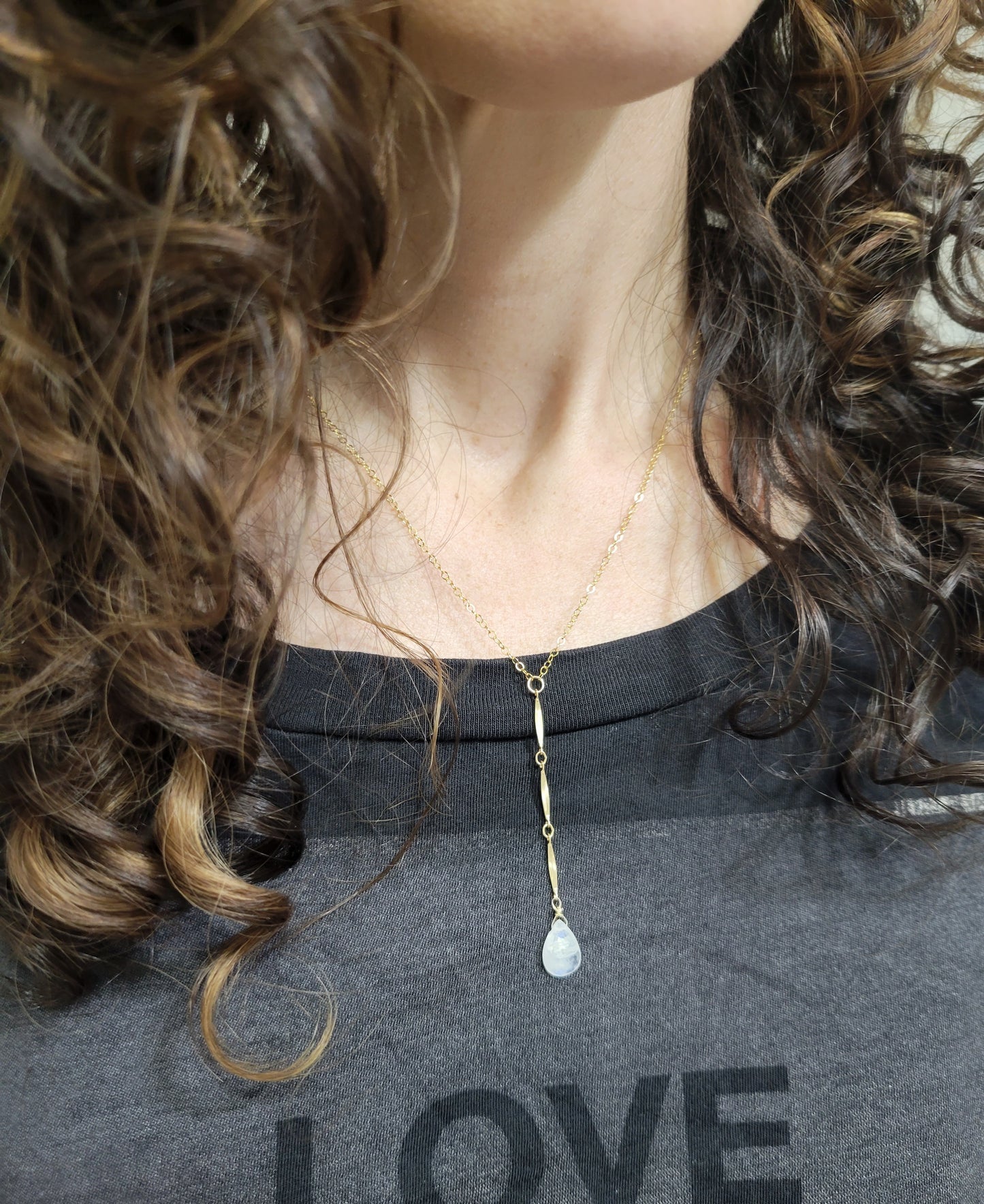 Moonstone Waterfall Necklace