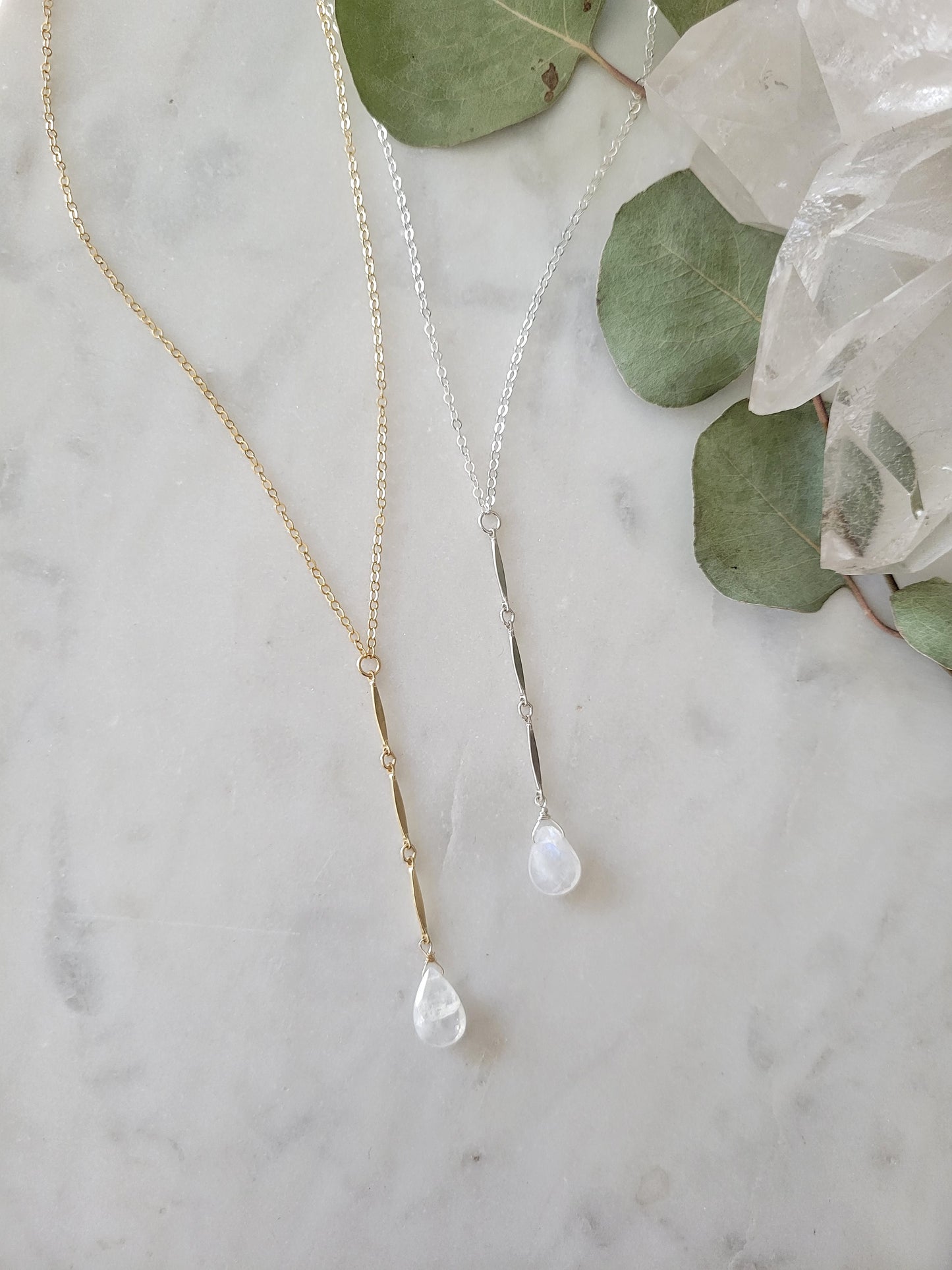 Moonstone Waterfall Necklace
