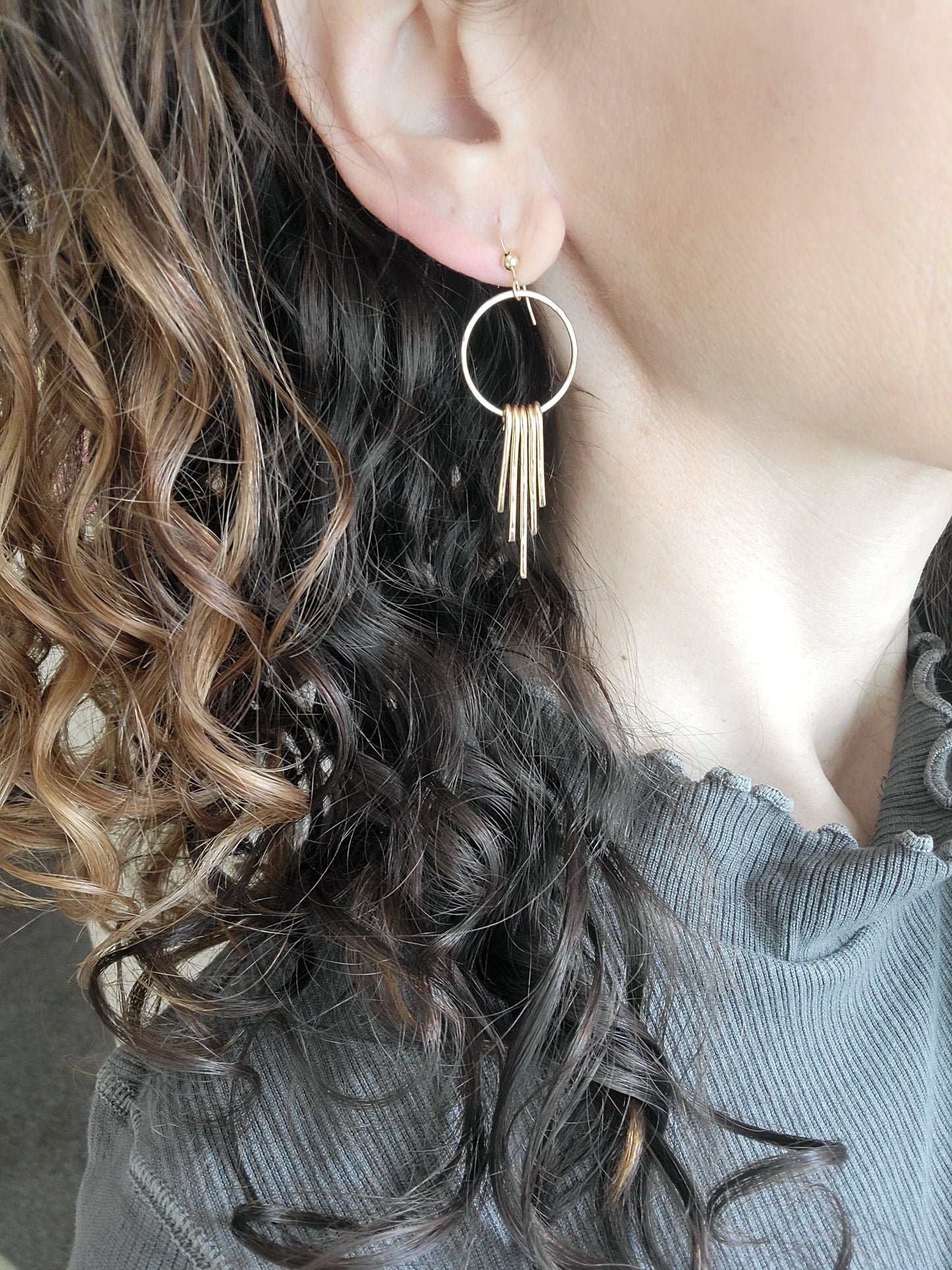 Hoop Fringe Earrings