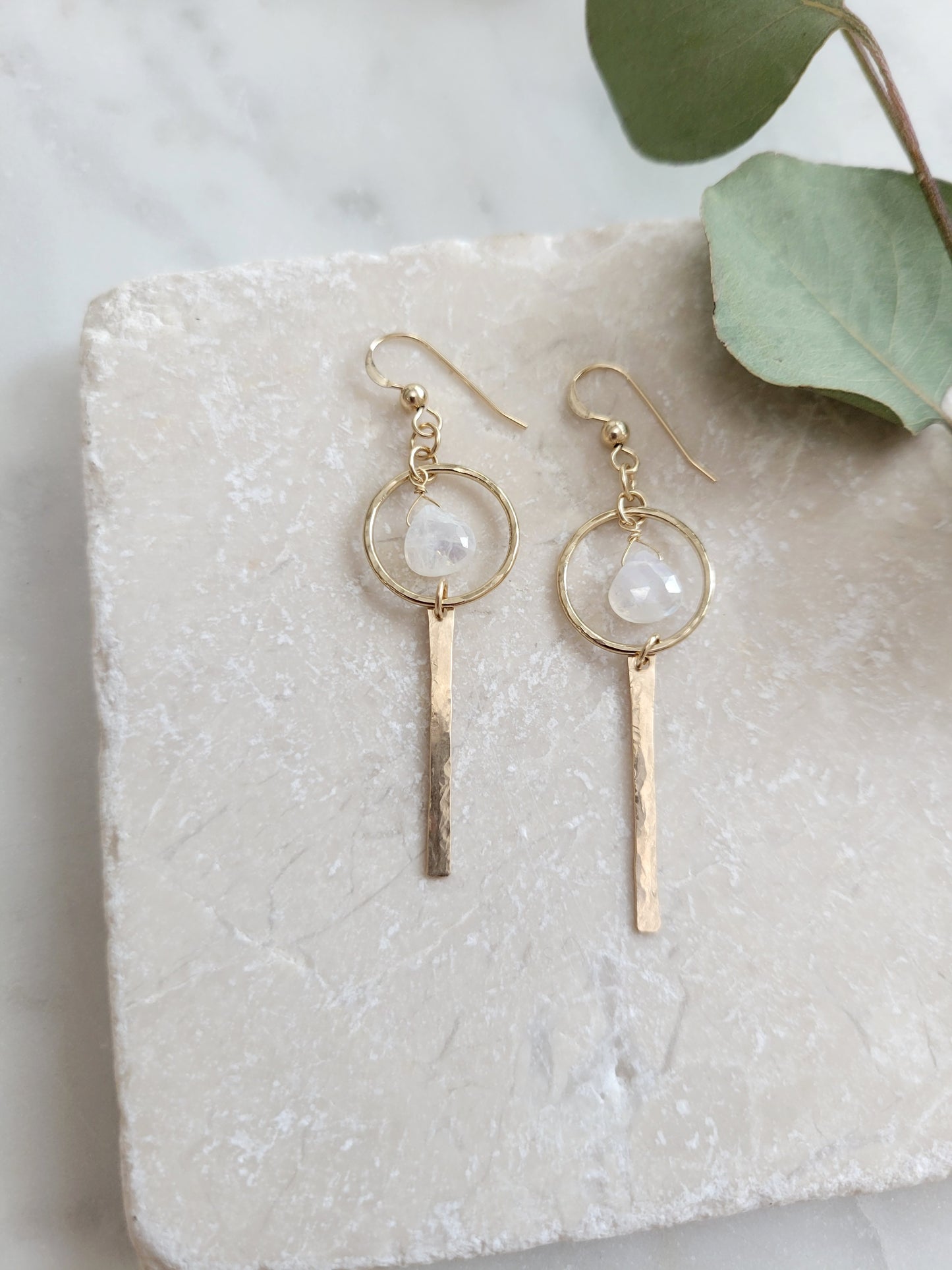 Nova Earrings in Moonstone