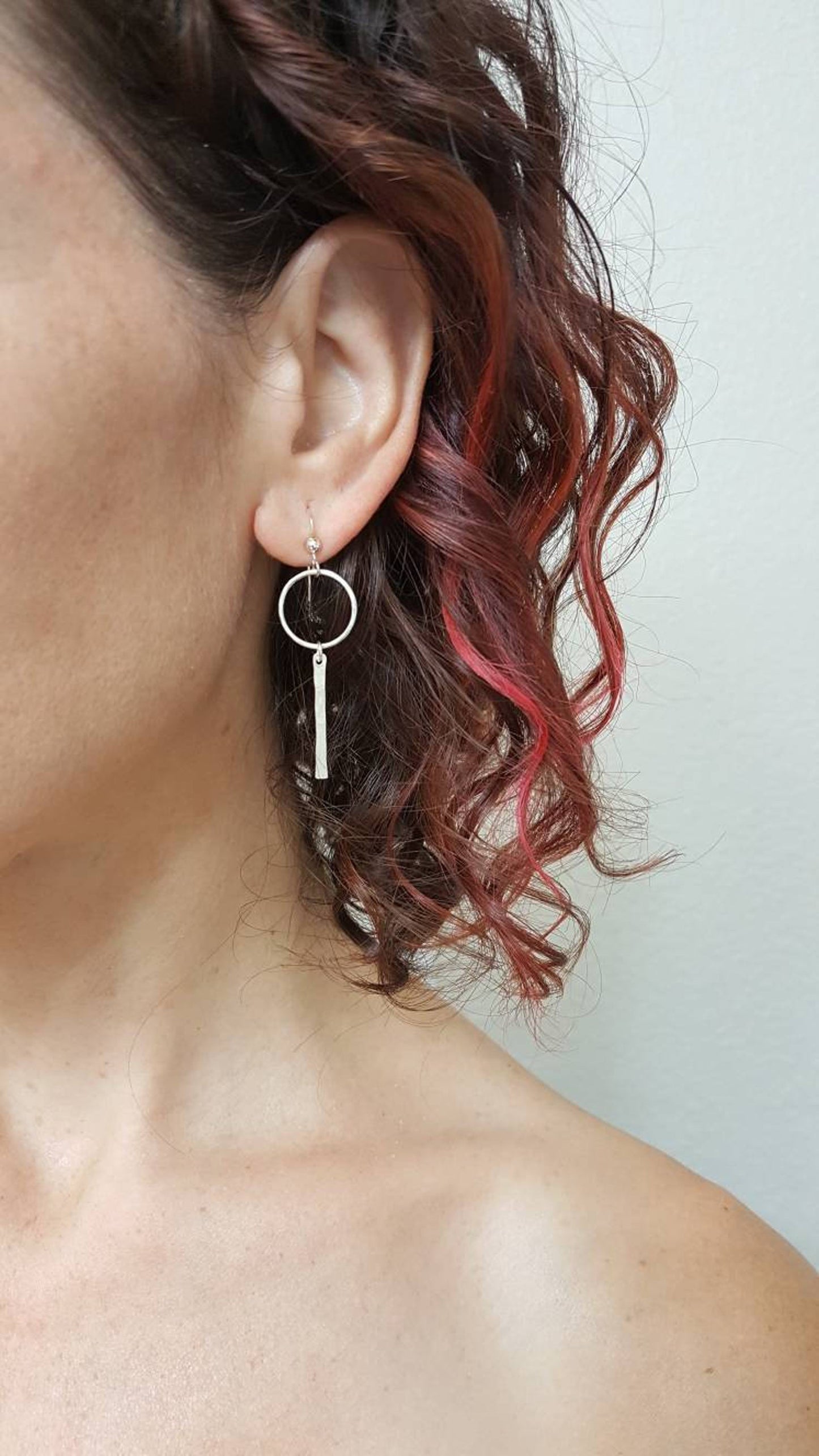 Bar Circle Earrings
