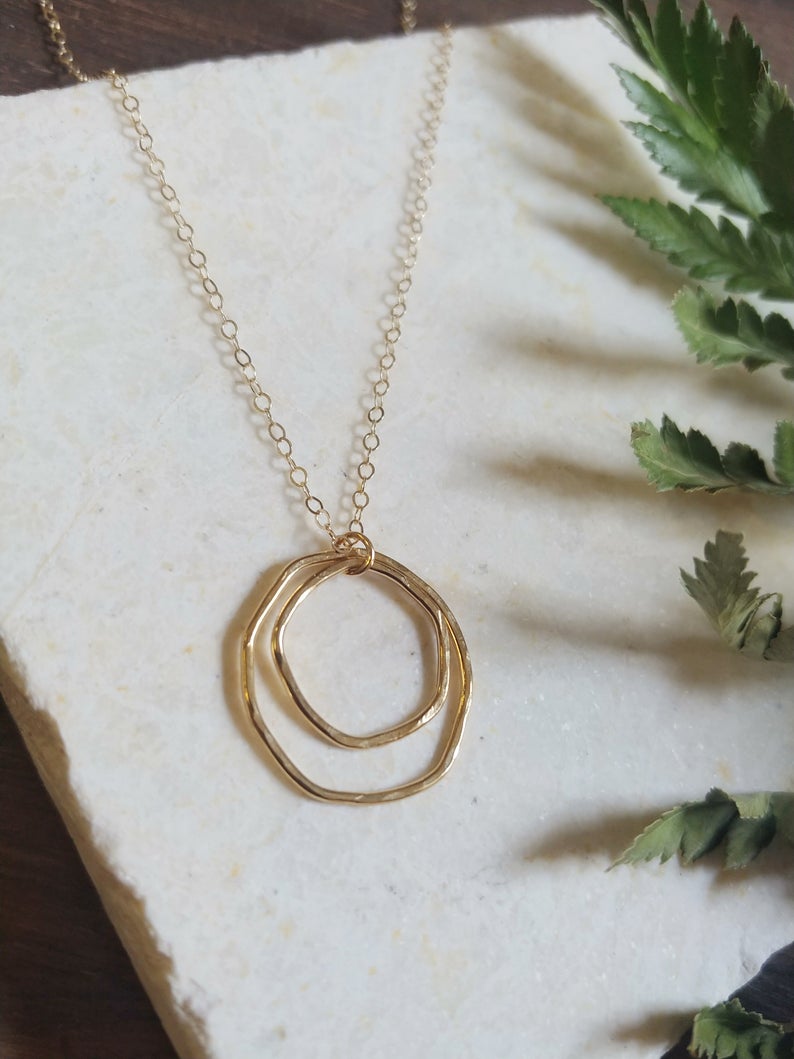 Double Circle Necklace
