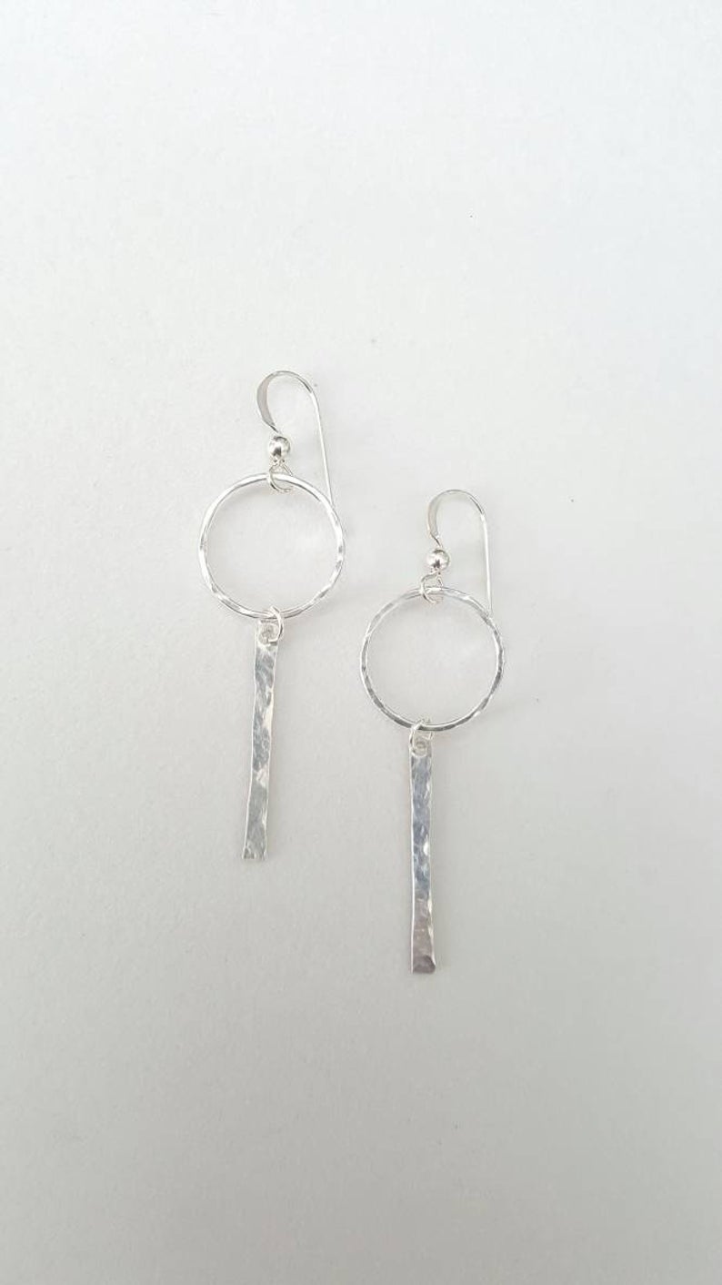 Bar Circle Earrings