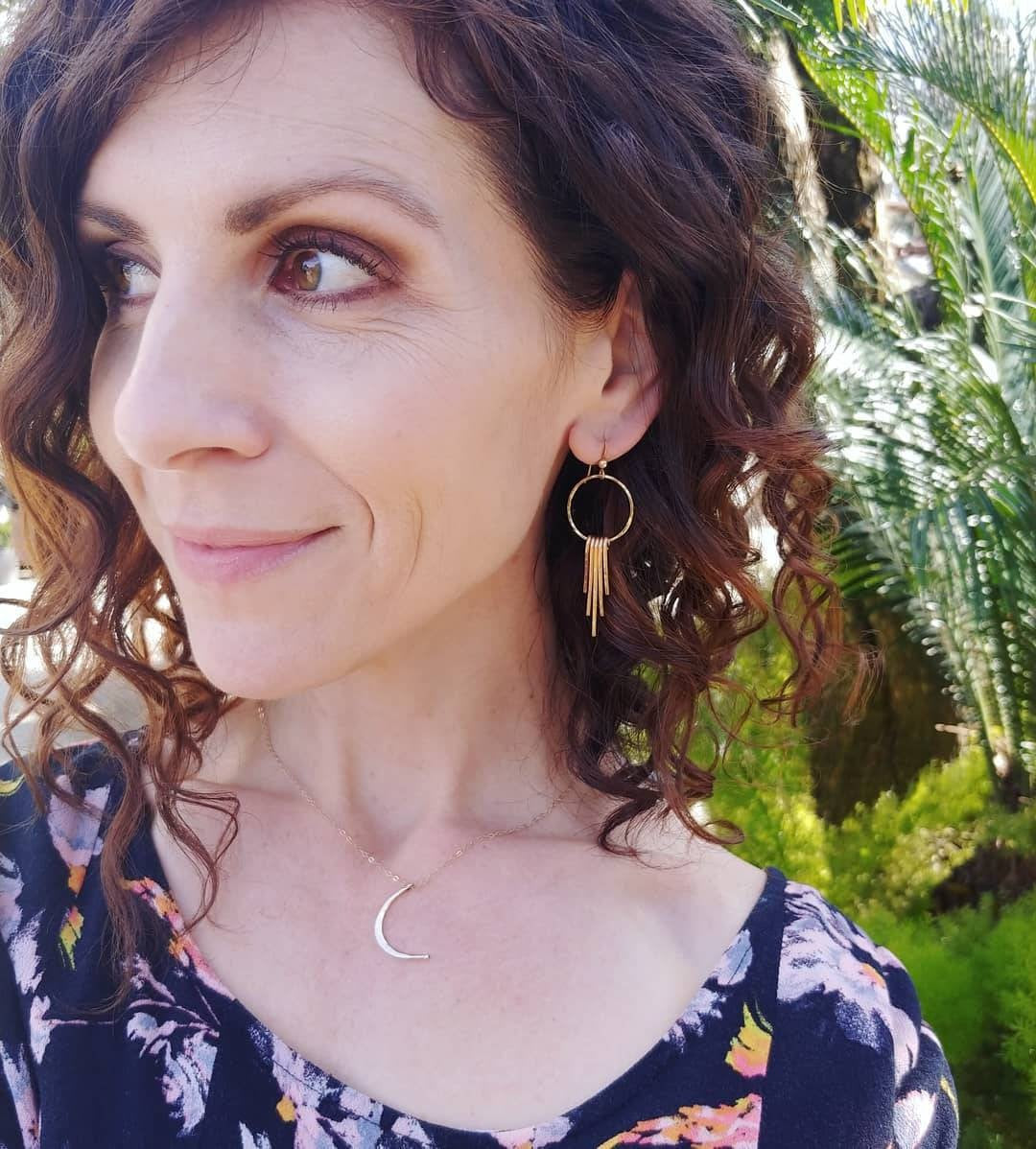 Hoop Fringe Earrings