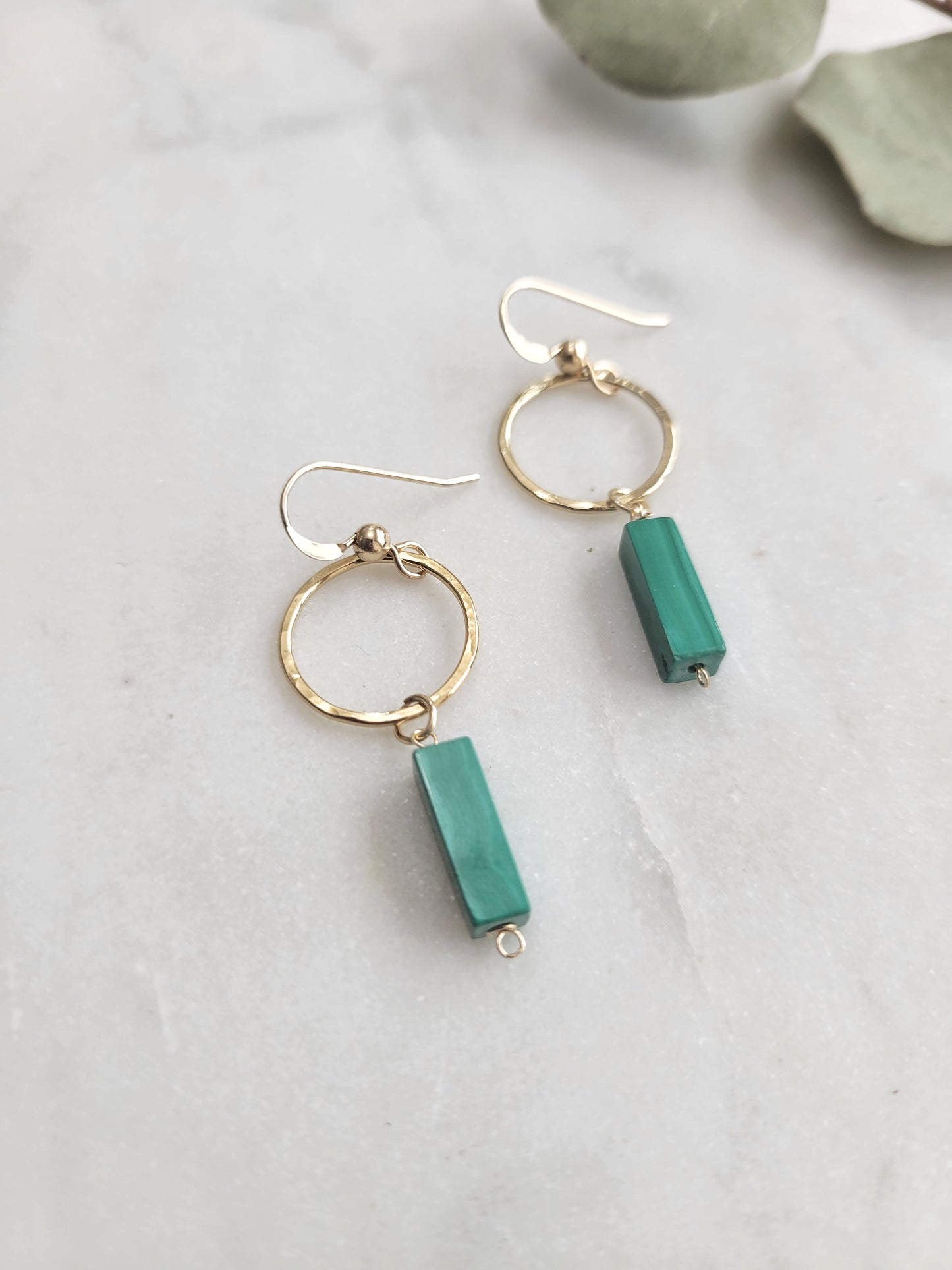 Malachite Earrings