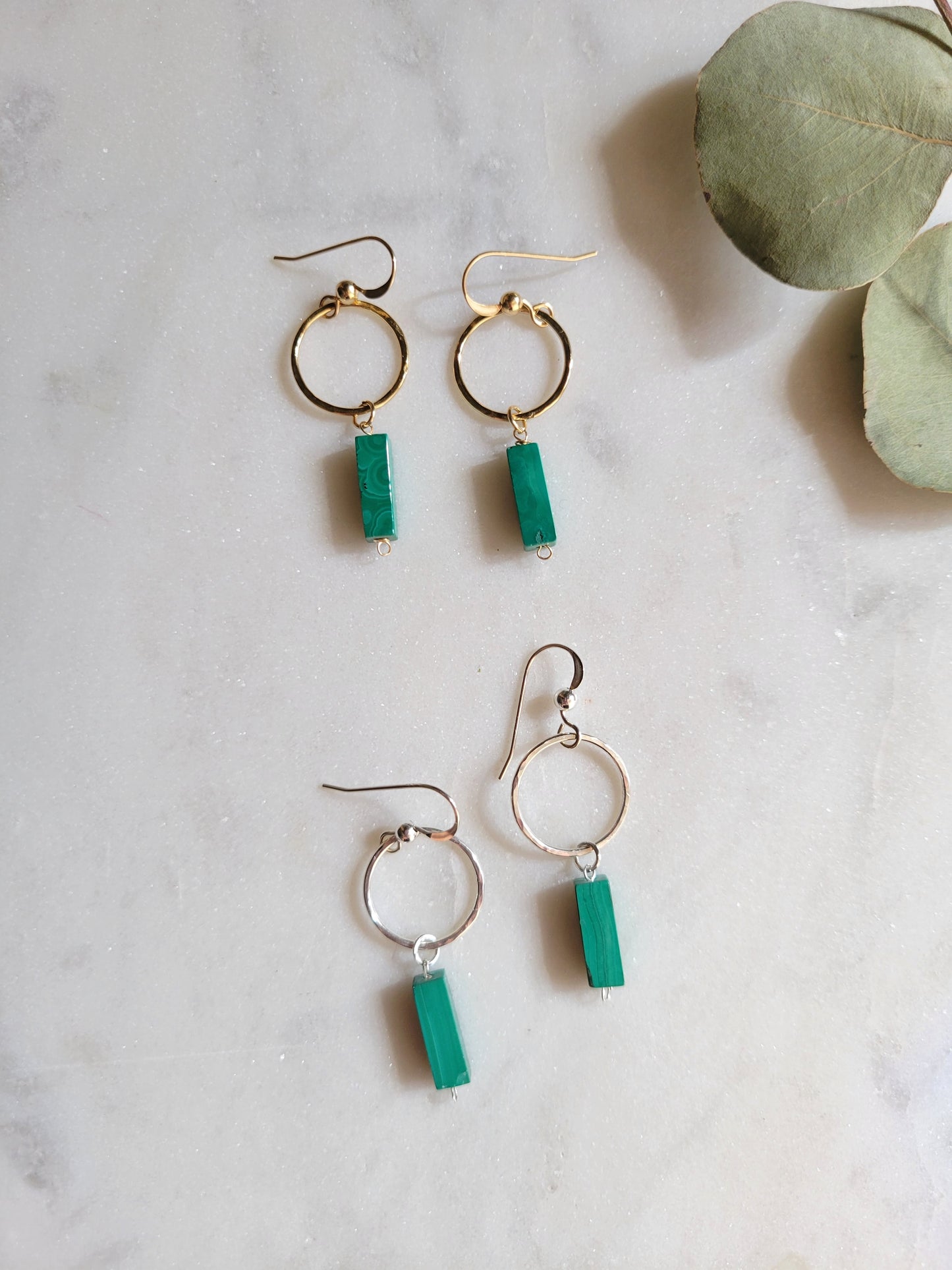 Malachite Earrings